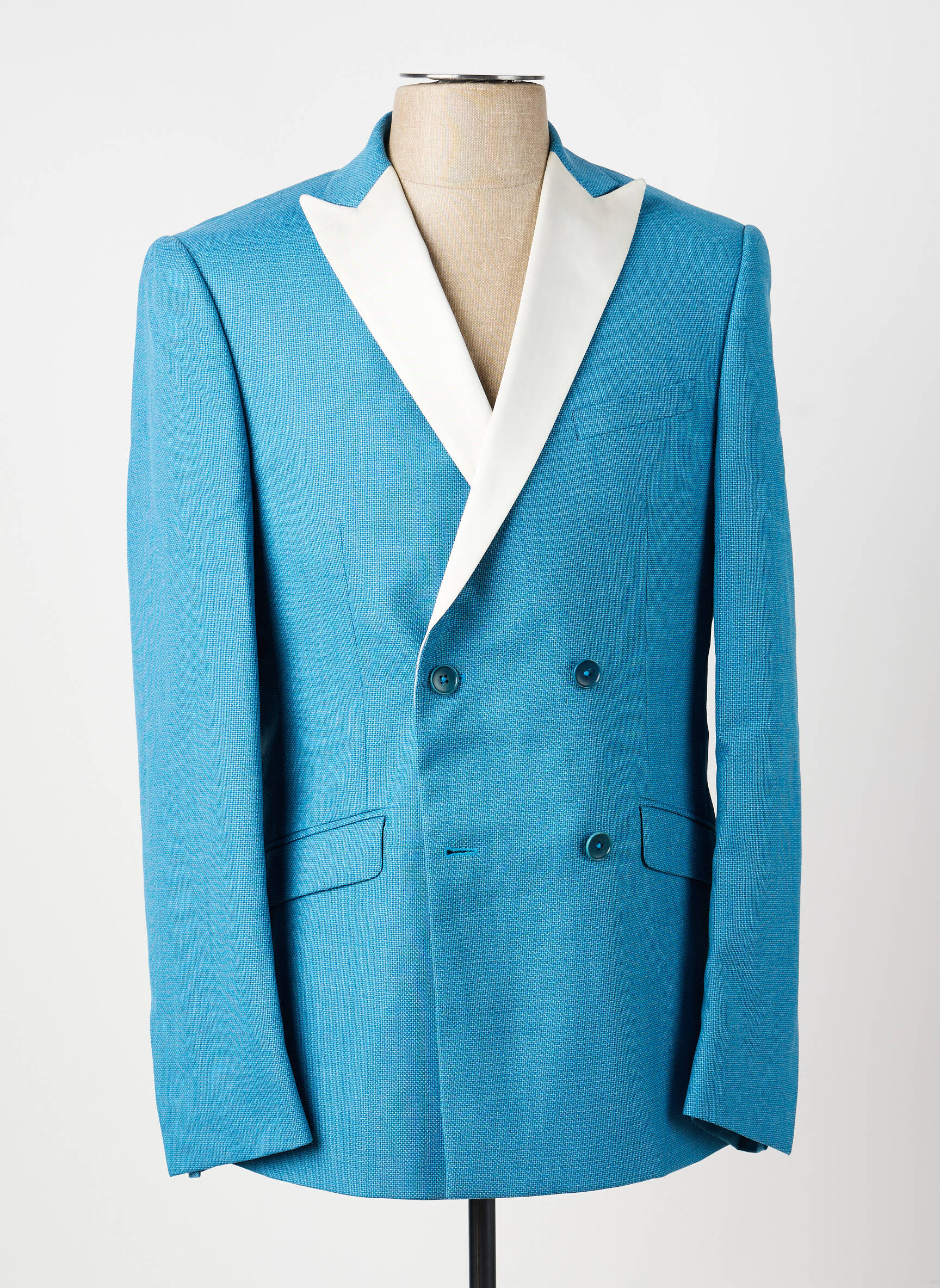 Blazer finition intérieure doublée bleu PIERRE TALAMON homme