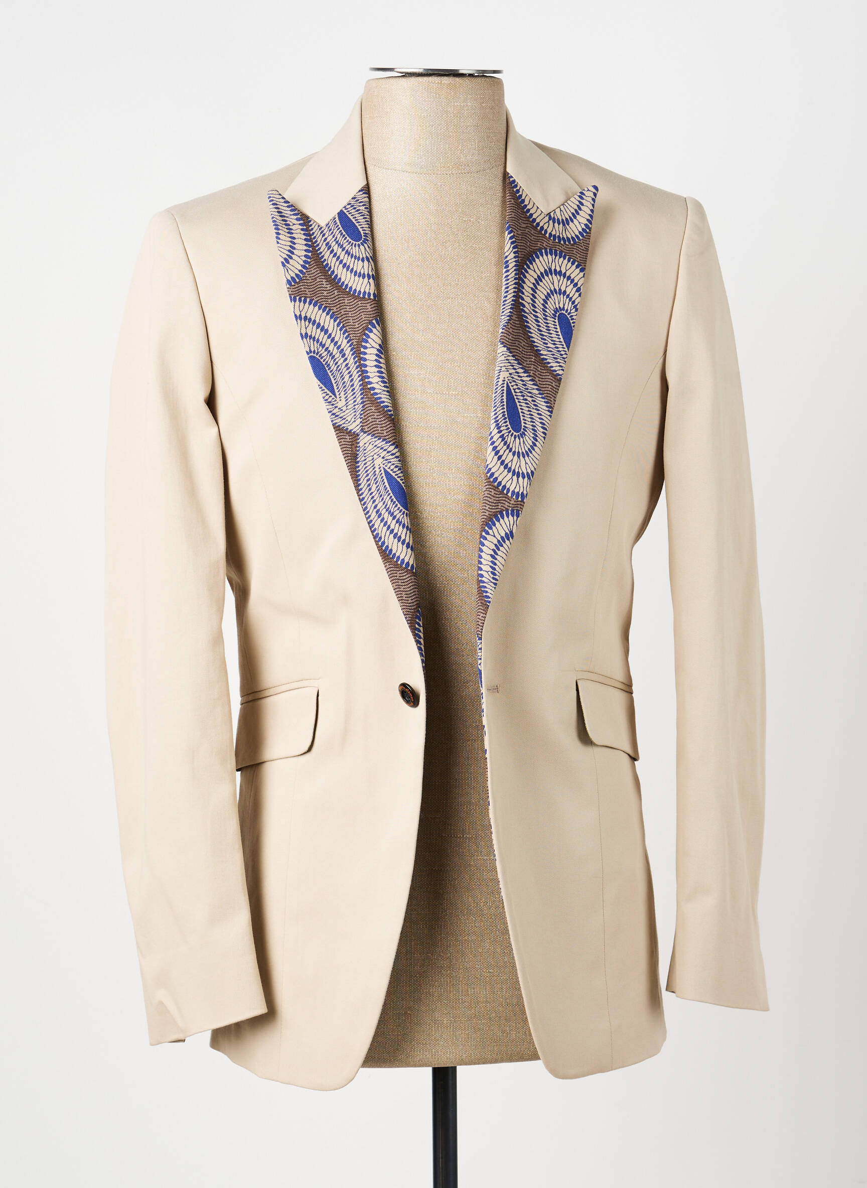 Blazer finition intérieure doublée beige PIERRE TALAMON homme