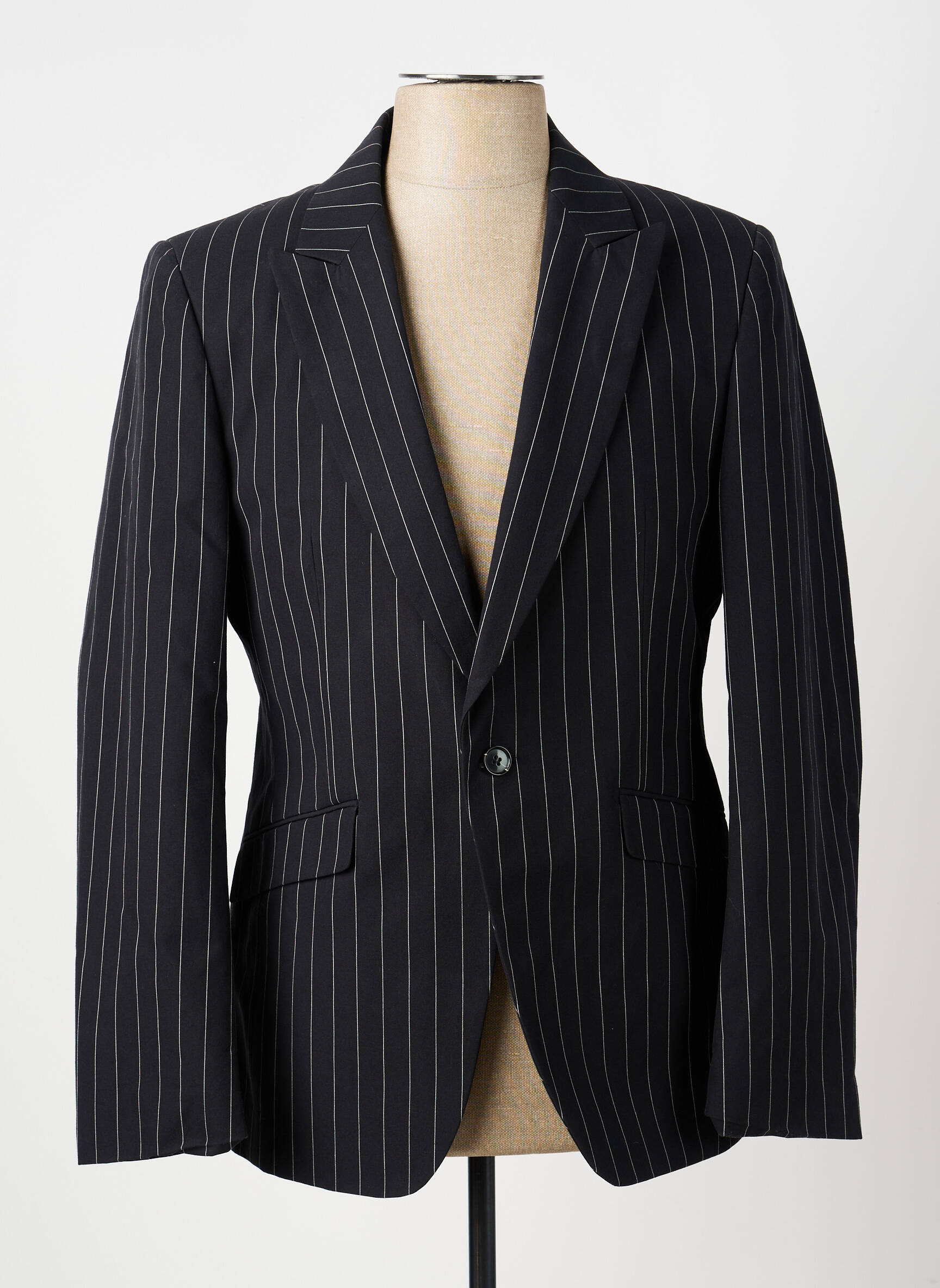 Blazer finition intérieure doublée noir PIERRE TALAMON homme