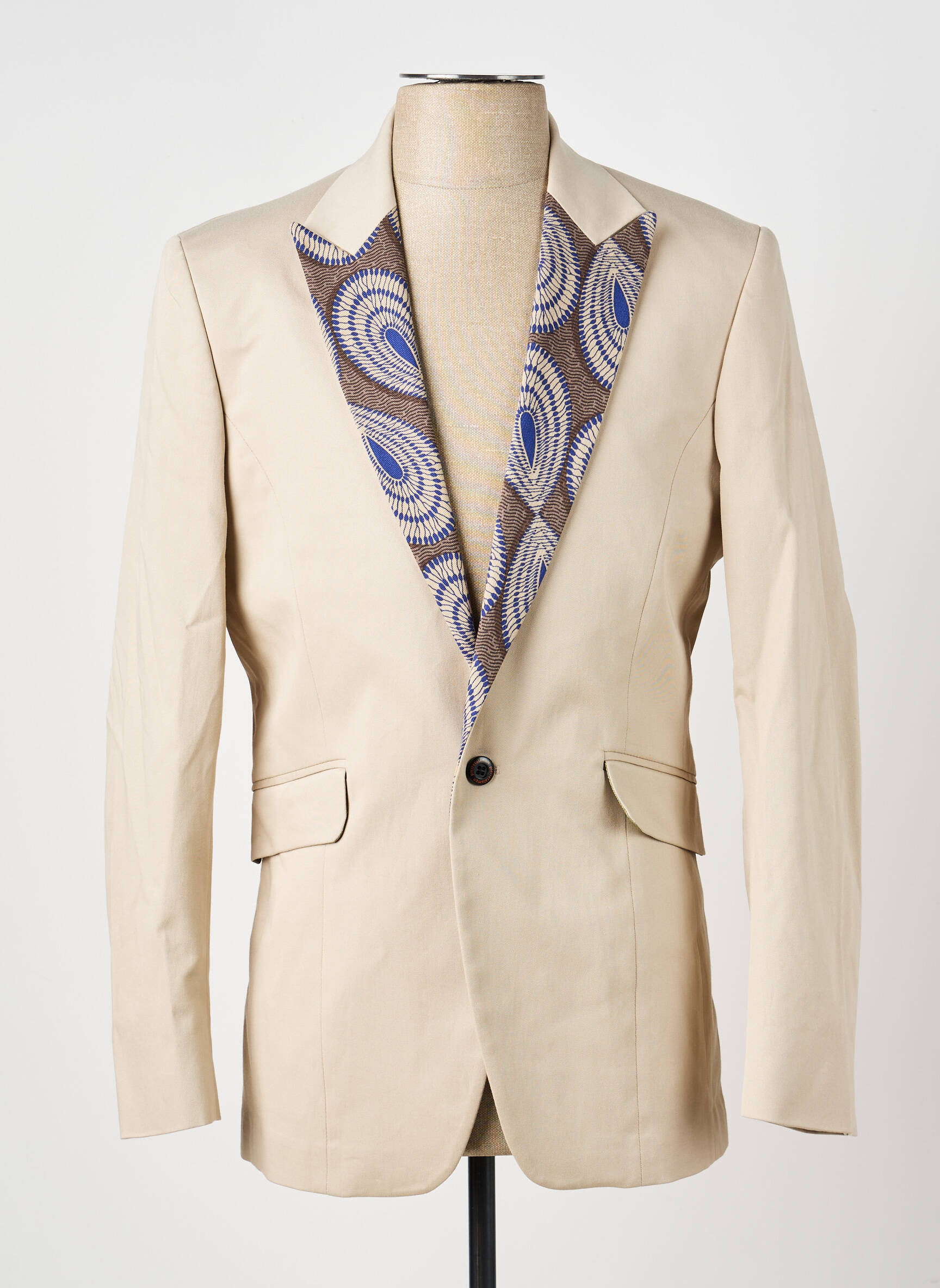 Blazer finition intérieure doublée beige PIERRE TALAMON homme