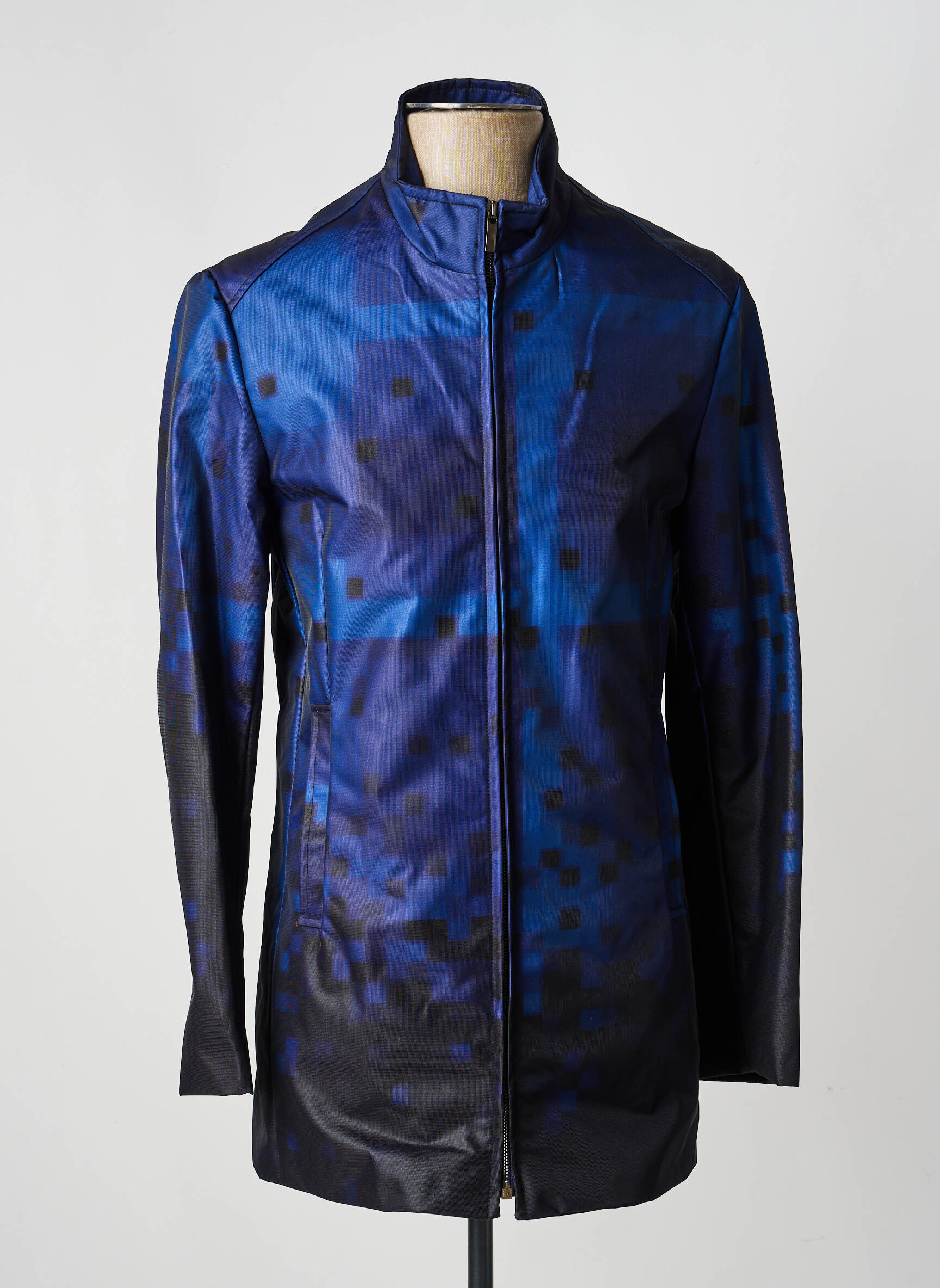 Imperméable manches longues sans capuche bleu PIERRE TALAMON homme
