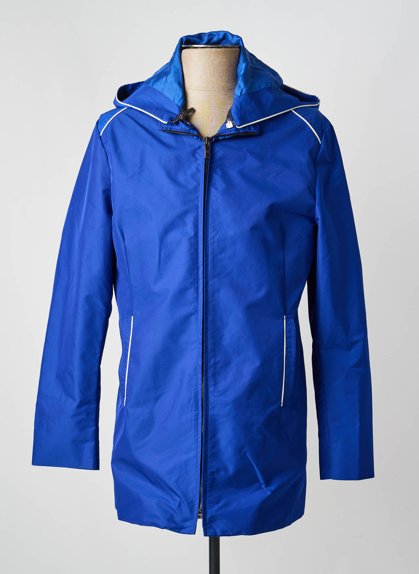 Imperméable poches a capuche bleu PIERRE TALAMON homme