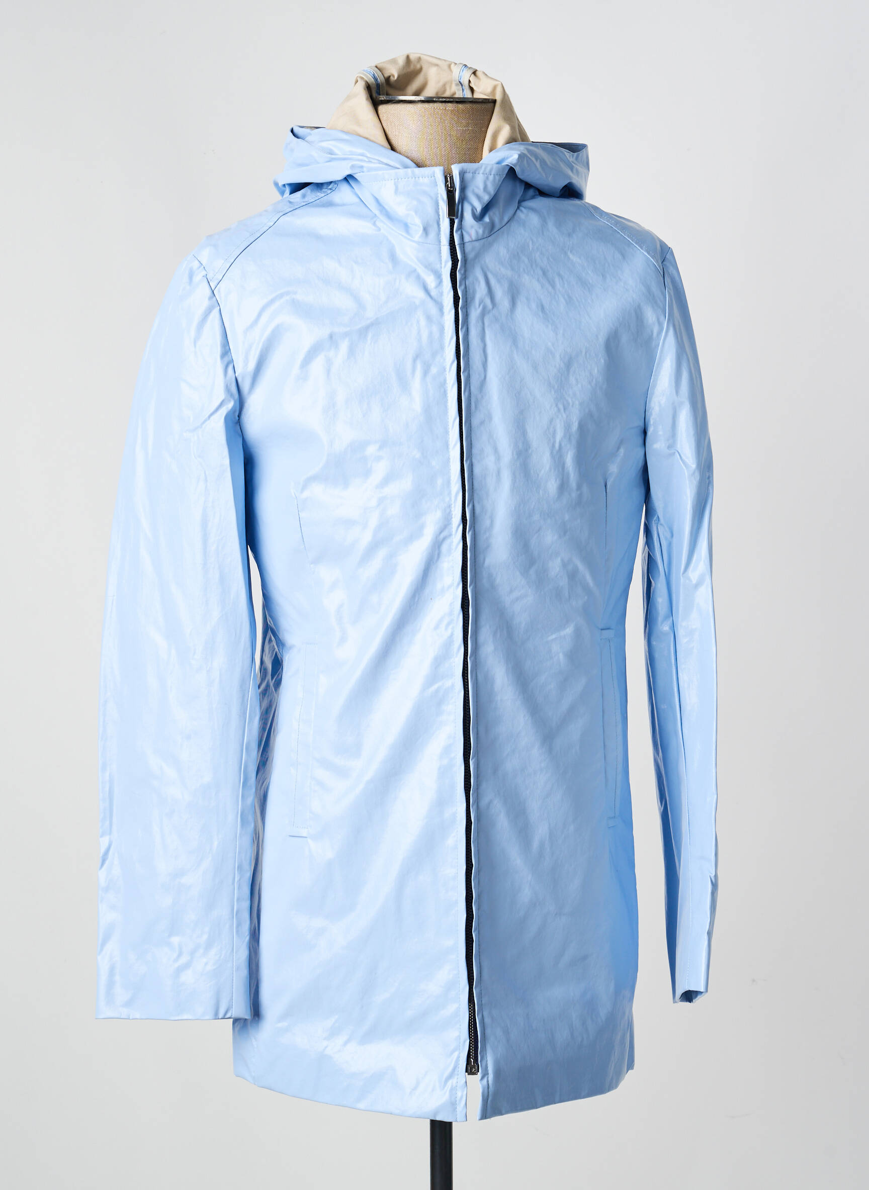 Imperméable poches a capuche bleu PIERRE TALAMON homme