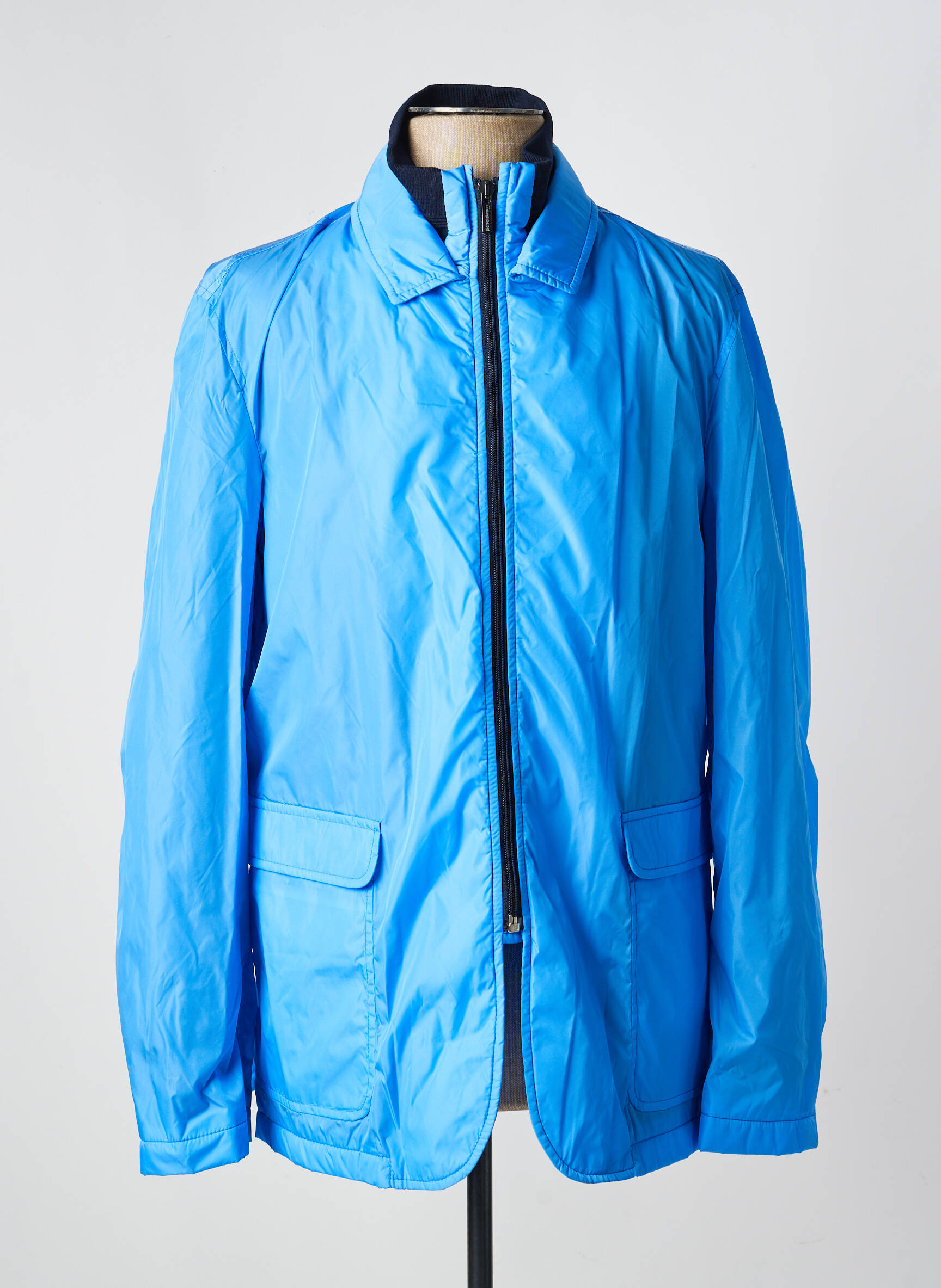 Coupe-vent poches sans capuche bleu PIERRE TALAMON homme