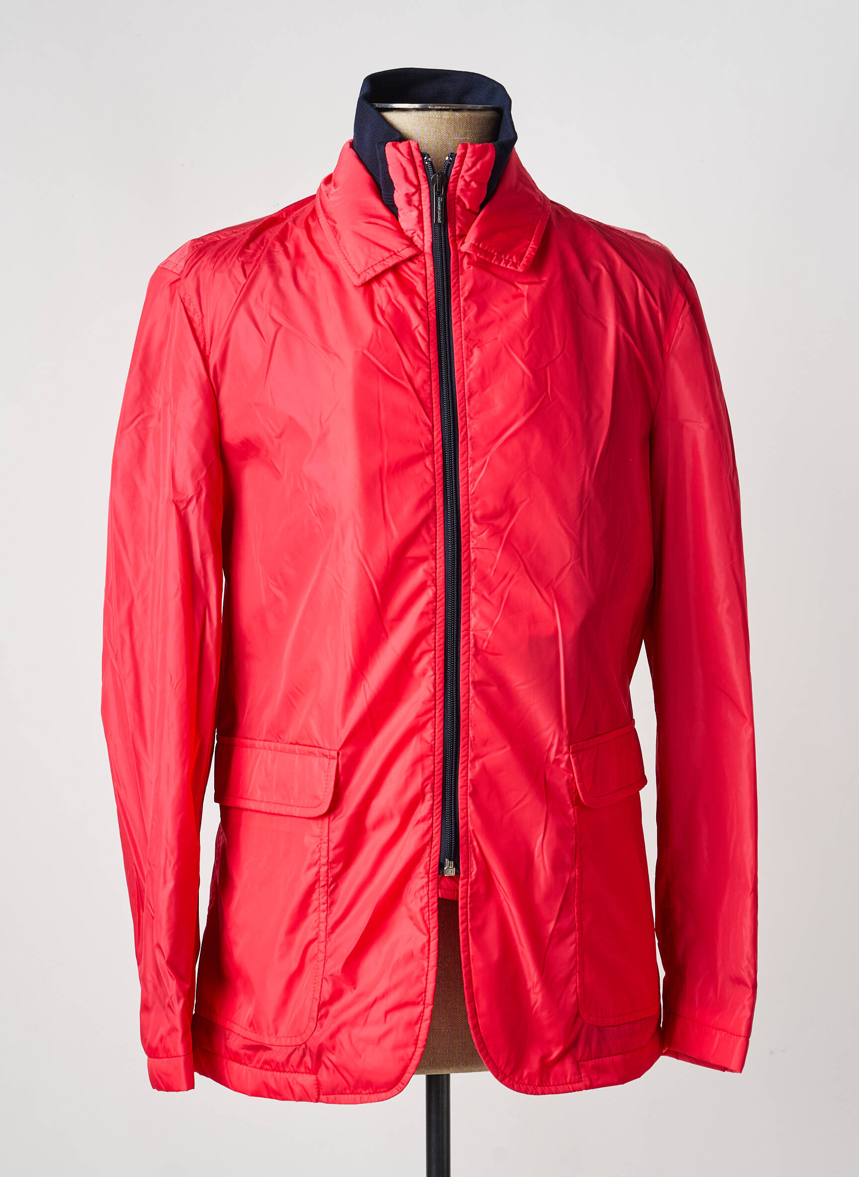 Coupe-vent poches sans capuche rouge PIERRE TALAMON homme