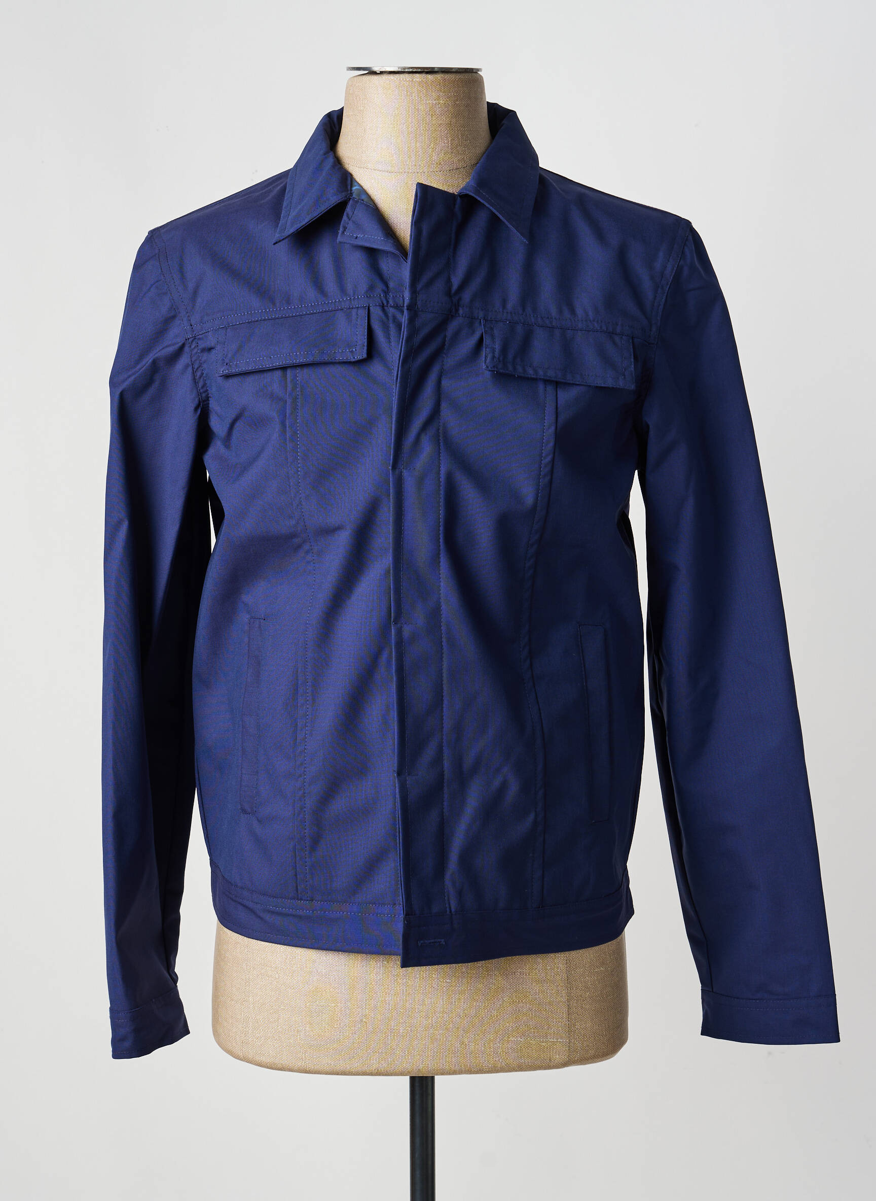 Veste casual fermeture boutonnée sur le devant bleu PIERRE TALAMON homme