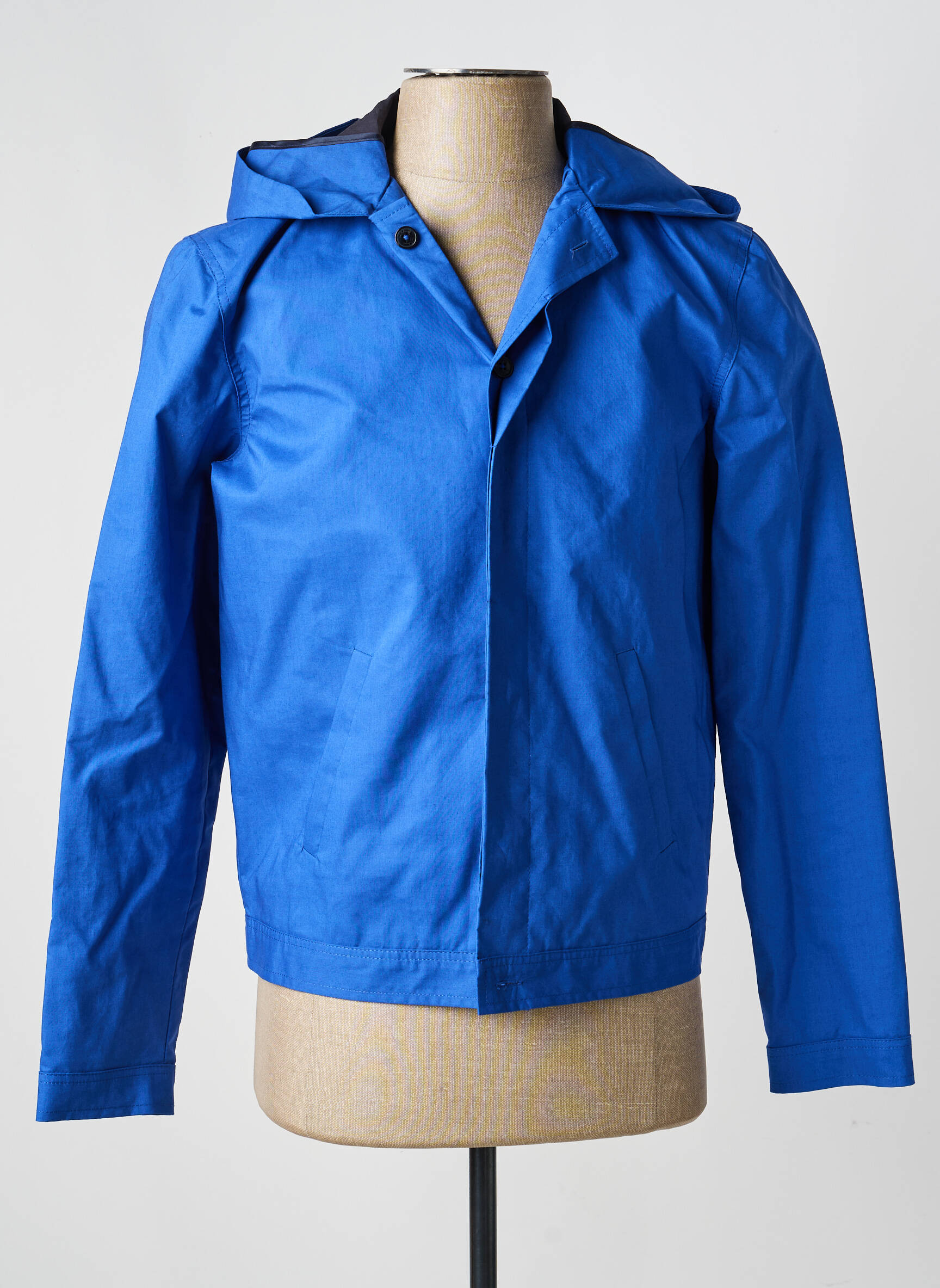 Coupe-vent poches a capuche bleu PIERRE TALAMON homme