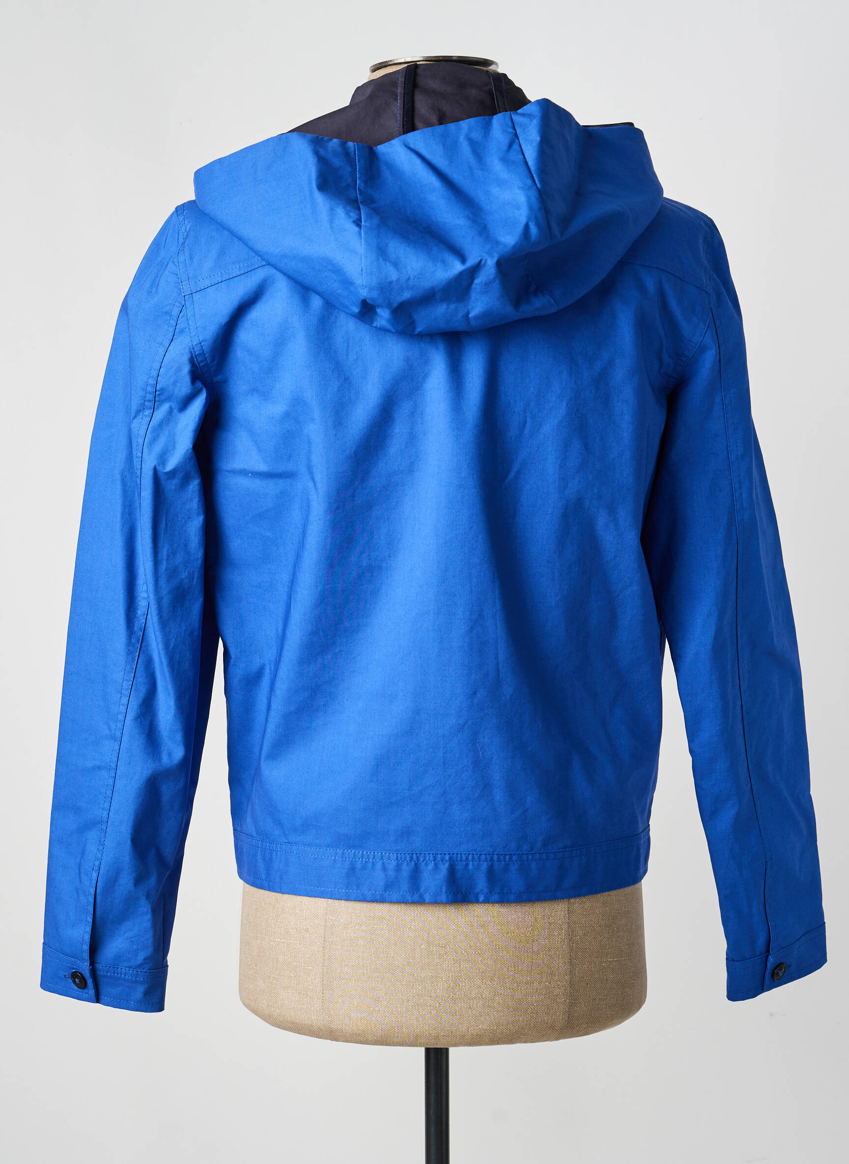 Coupe-vent poches a capuche bleu PIERRE TALAMON homme