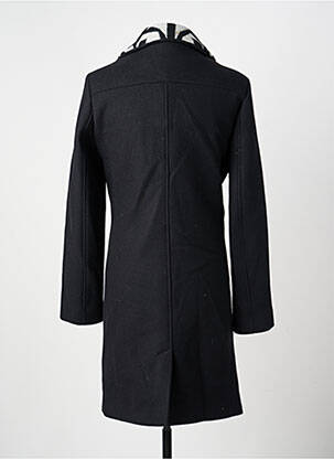Manteau long poches sans capuche noir PIERRE TALAMON homme
