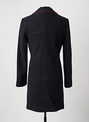 Manteau long poches sans capuche noir PIERRE TALAMON homme