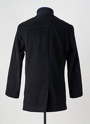 Manteau long coupe droite sans capuche noir PIERRE TALAMON homme