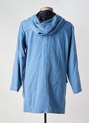 Manteau long coupe droite sans capuche bleu PIERRE TALAMON homme