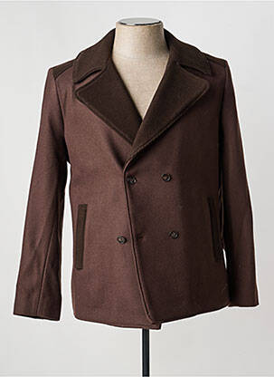 Manteau court poches sans capuche marron PIERRE TALAMON homme