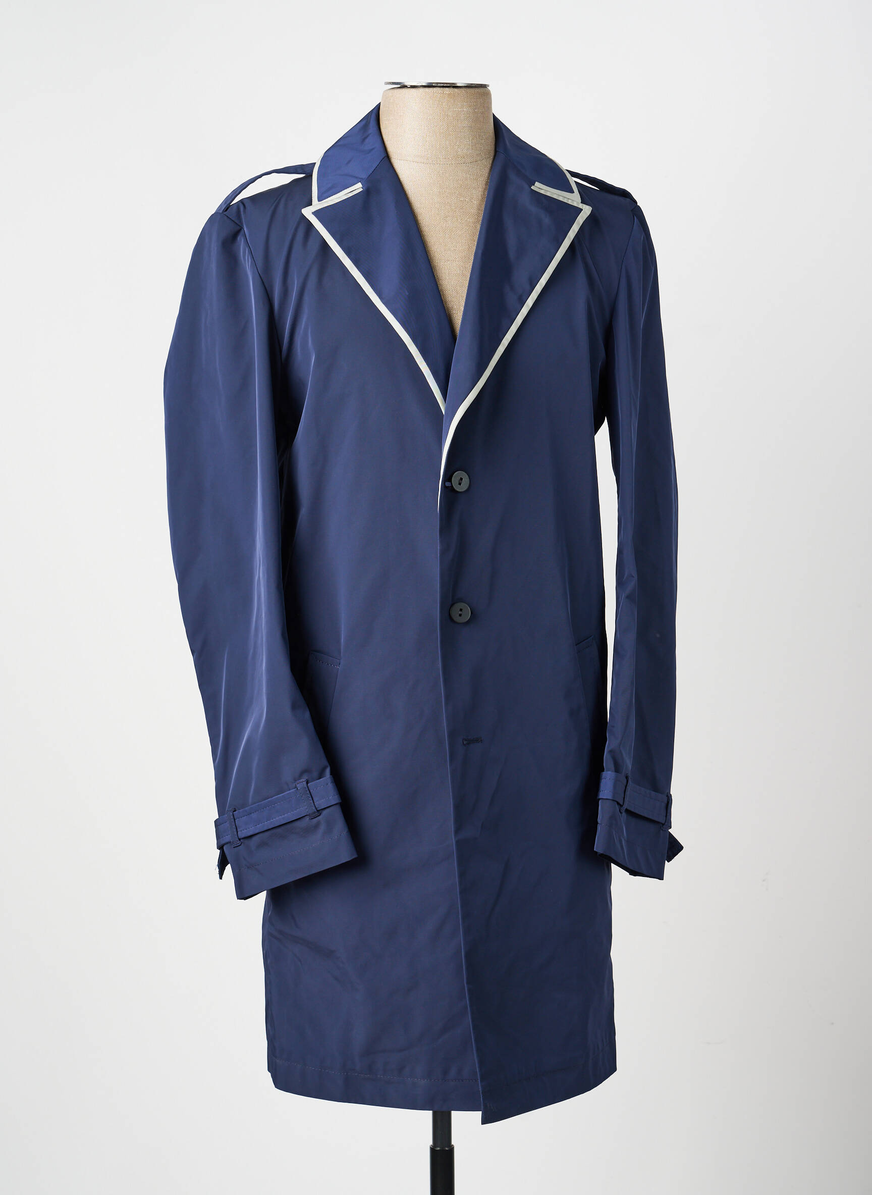 Imperméable poches sans capuche bleu PIERRE TALAMON homme