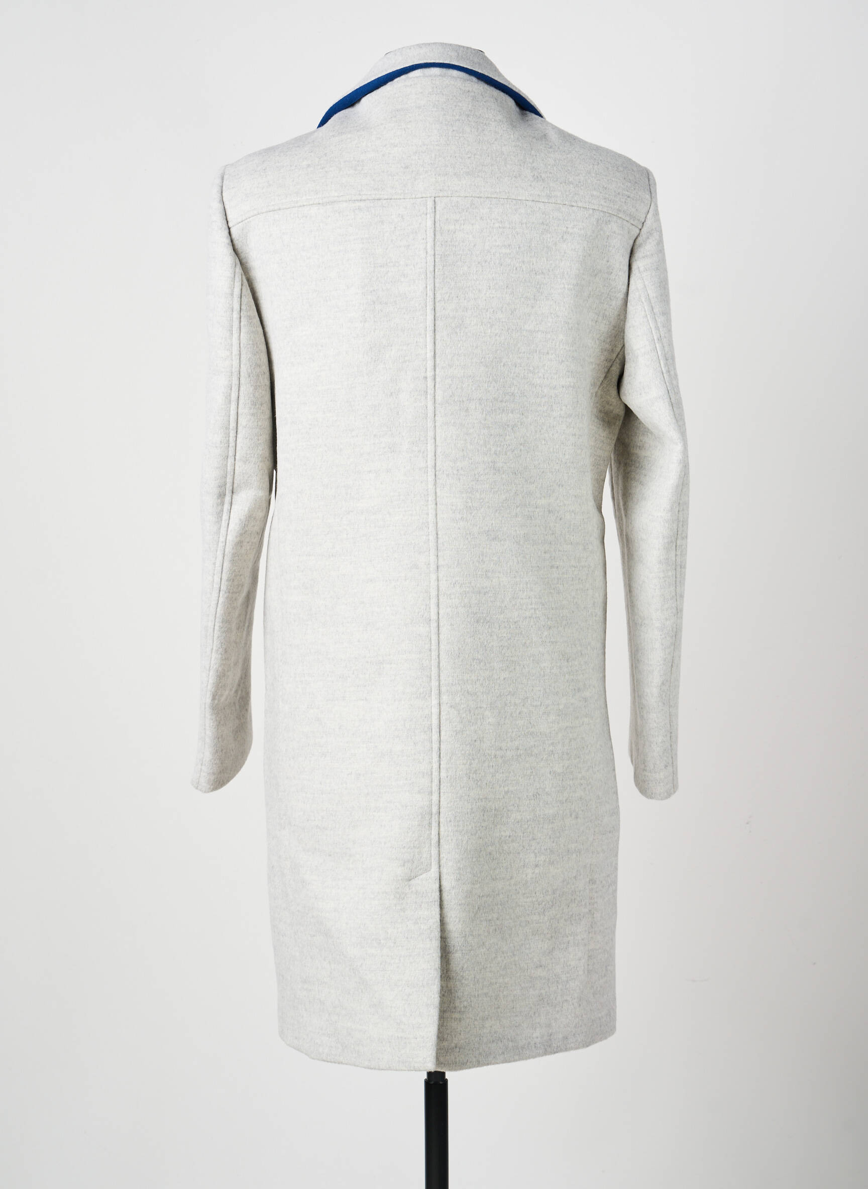 Manteau long poches sans capuche gris PIERRE TALAMON homme