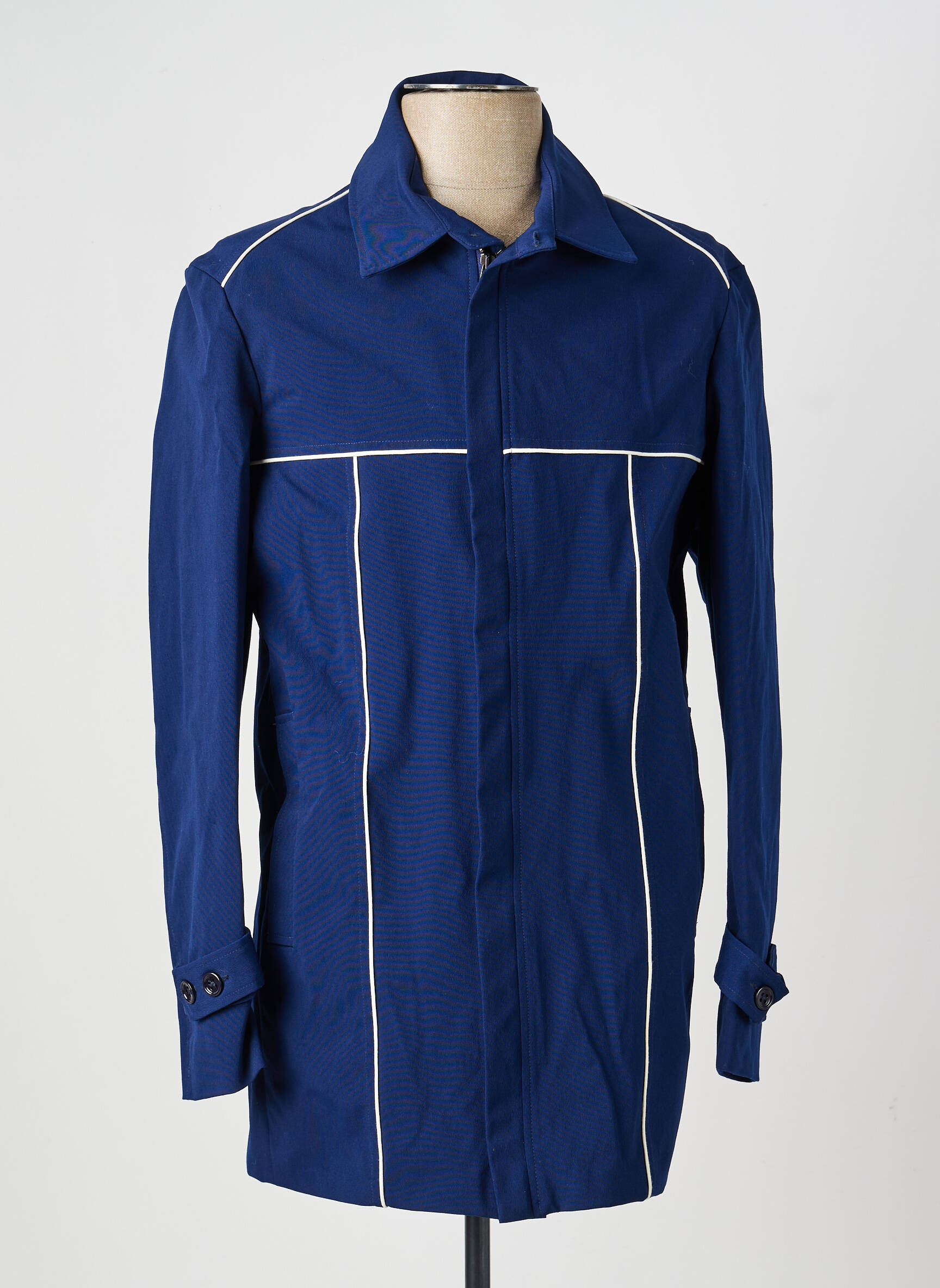 Veste casual coupe droite bleu PIERRE TALAMON homme