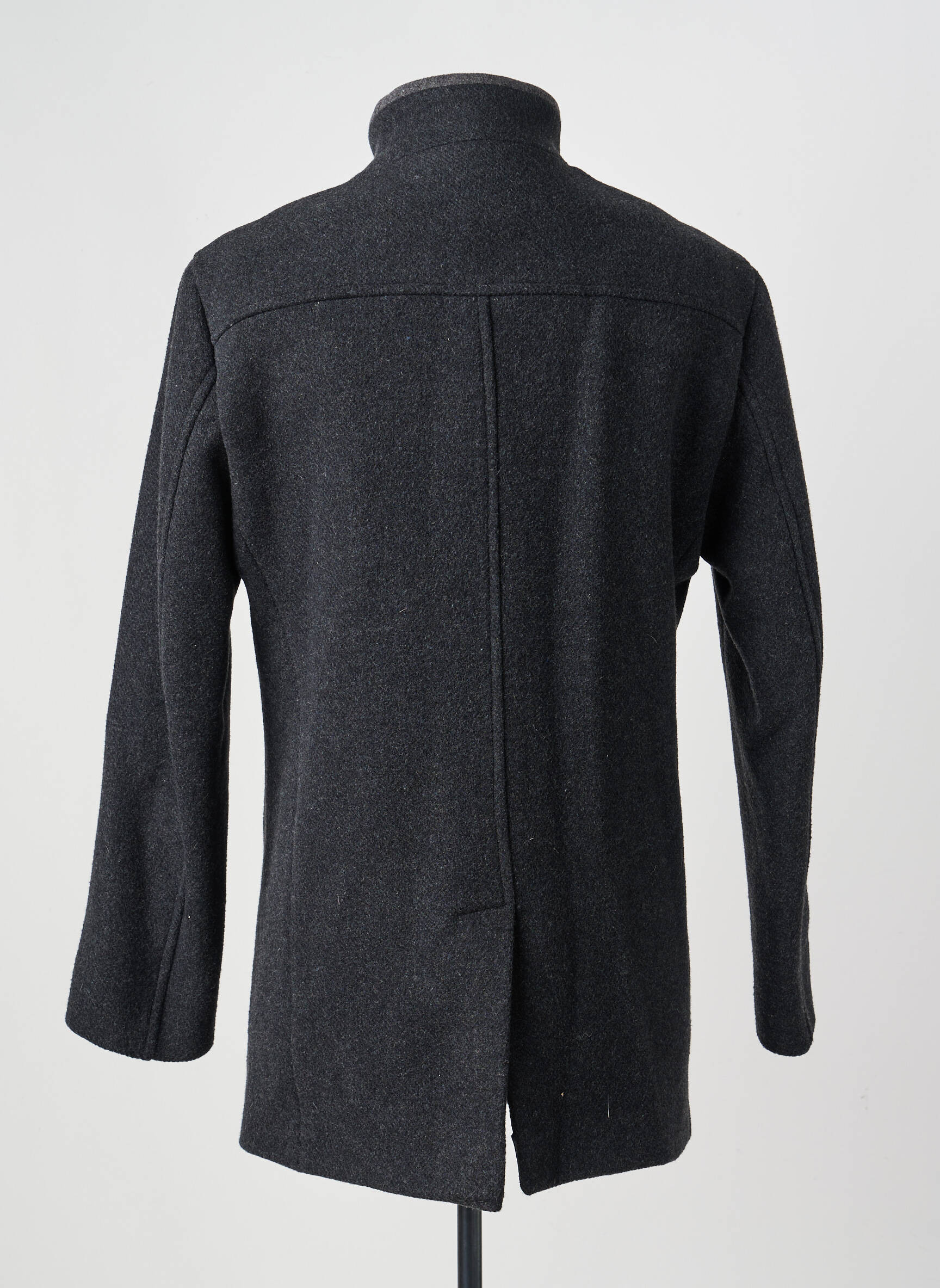Manteau long poches sans capuche gris PIERRE TALAMON homme