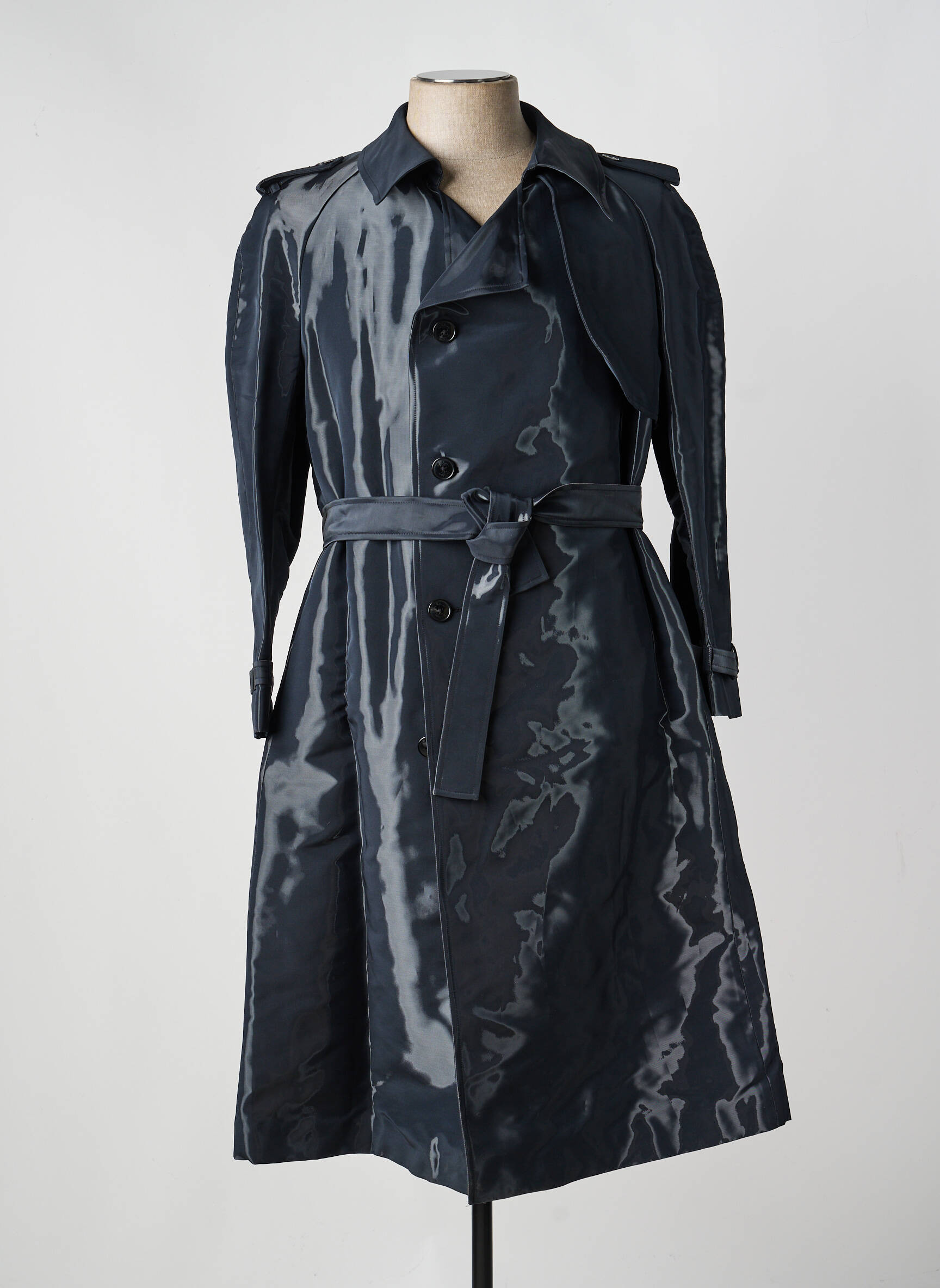 Trench poches sans capuche bleu PIERRE TALAMON homme