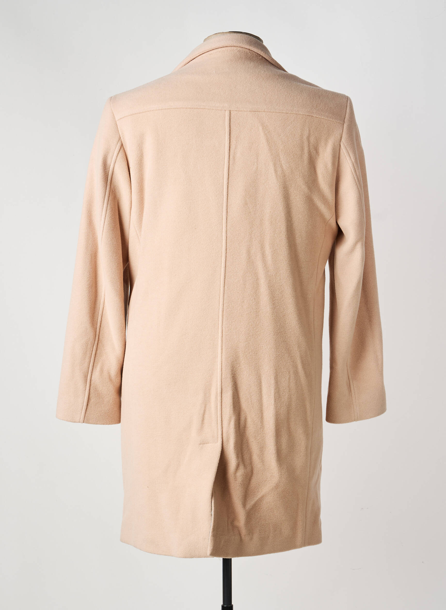 Manteau long coupe droite sans capuche beige PIERRE TALAMON homme