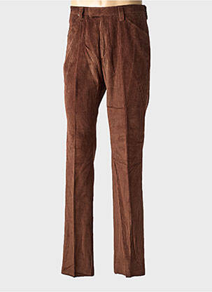 Pantalon droit tissage velours taille normale marron PIERRE TALAMON homme