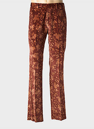 Pantalon droit tissage velours taille normale marron PIERRE TALAMON homme