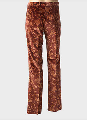 Pantalon droit tissage velours taille normale marron PIERRE TALAMON homme