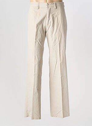 Pantalon droit tissage velours taille normale beige PIERRE TALAMON homme