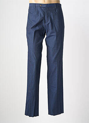 Pantalon droit taille à pinces taille normale bleu PIERRE TALAMON homme