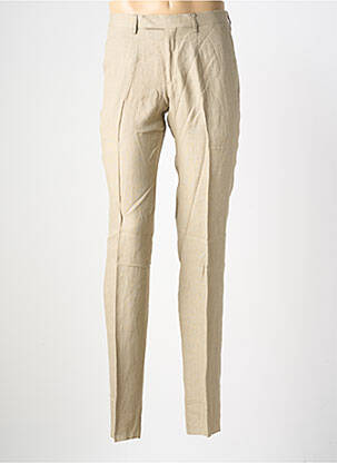 Pantalon chino tissage chiné taille normale beige PIERRE TALAMON homme