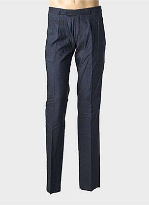 Pantalon droit taille à pinces taille normale bleu PIERRE TALAMON homme