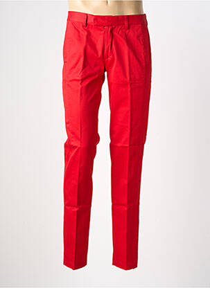 Pantalon slim tissage popeline taille normale rouge PIERRE TALAMON homme