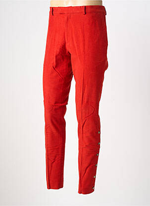 Pantalon slim taille à pinces taille normale rouge PIERRE TALAMON homme