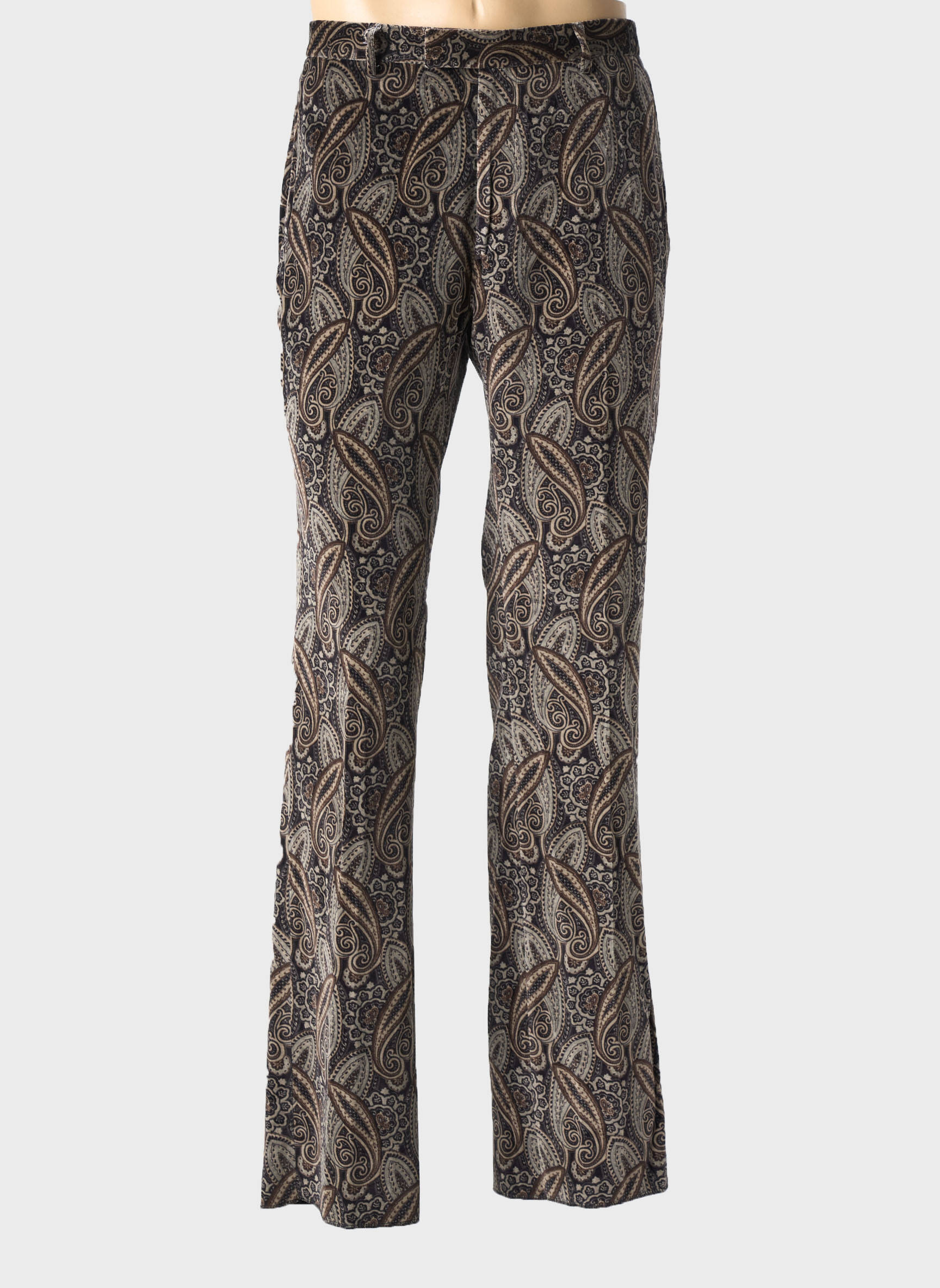 Pantalon droit tissage velours taille normale gris PIERRE TALAMON homme