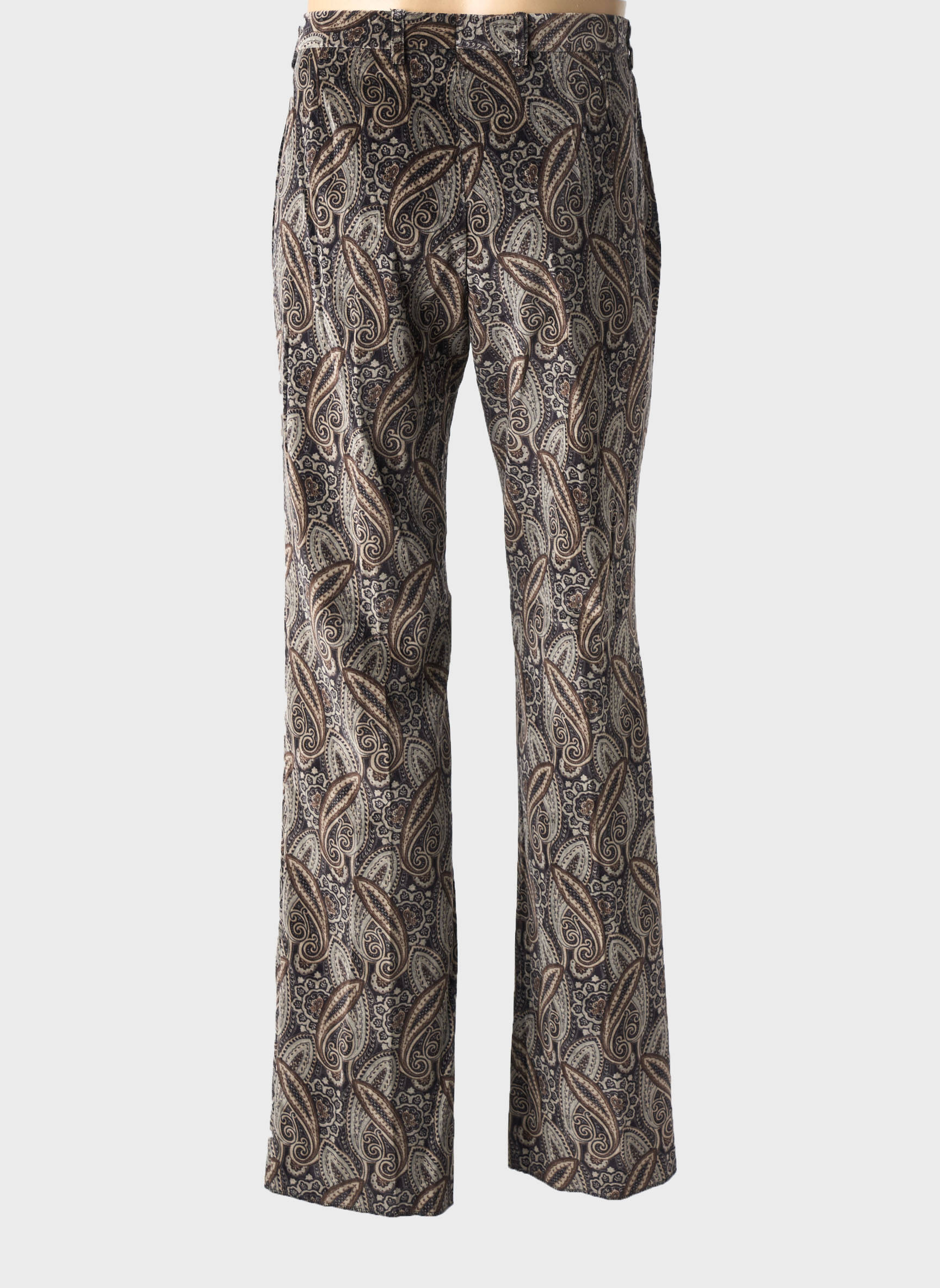 Pantalon droit tissage velours taille normale gris PIERRE TALAMON homme
