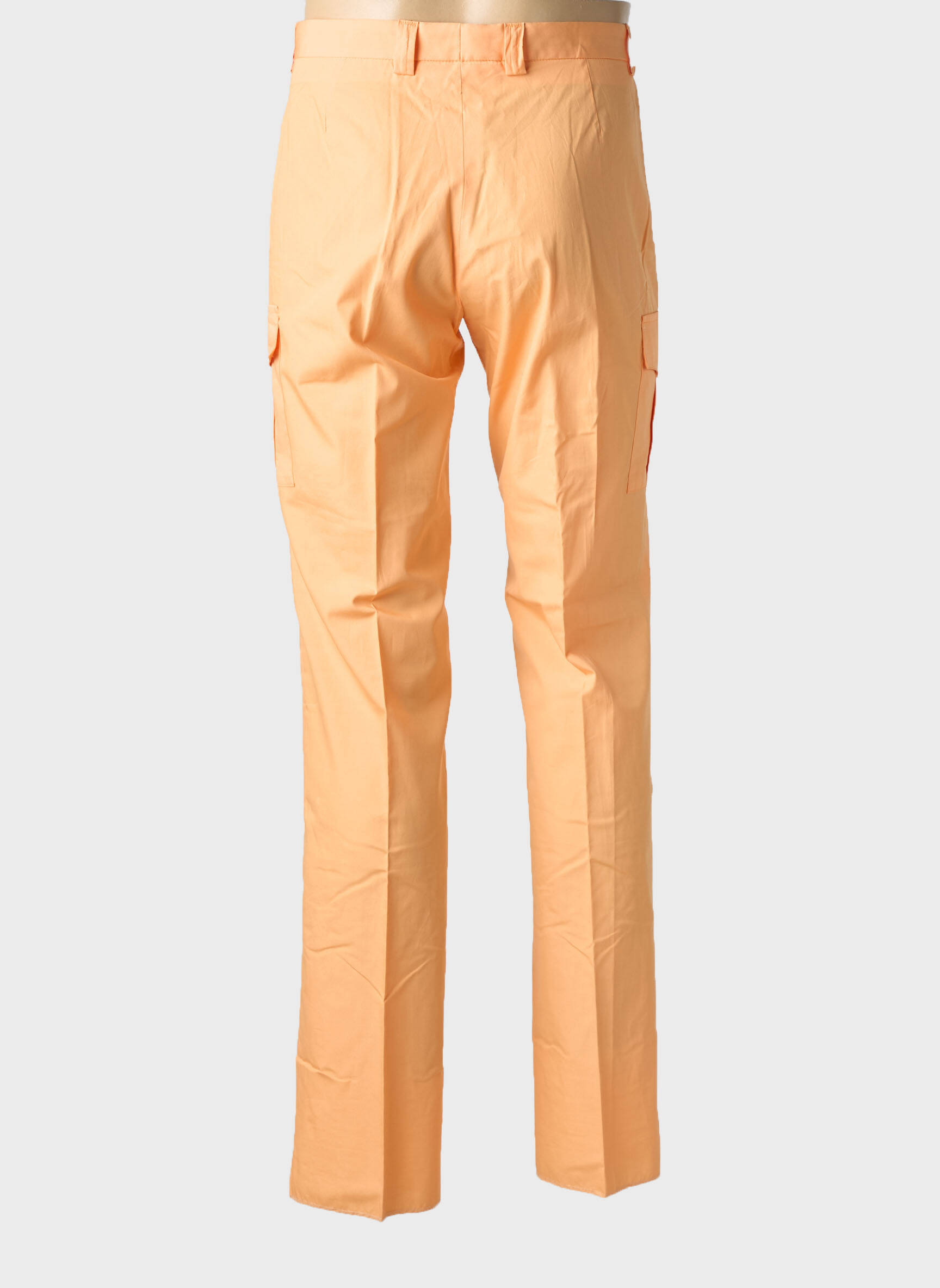 Pantalon droit tissage popeline taille normale orange PIERRE TALAMON homme