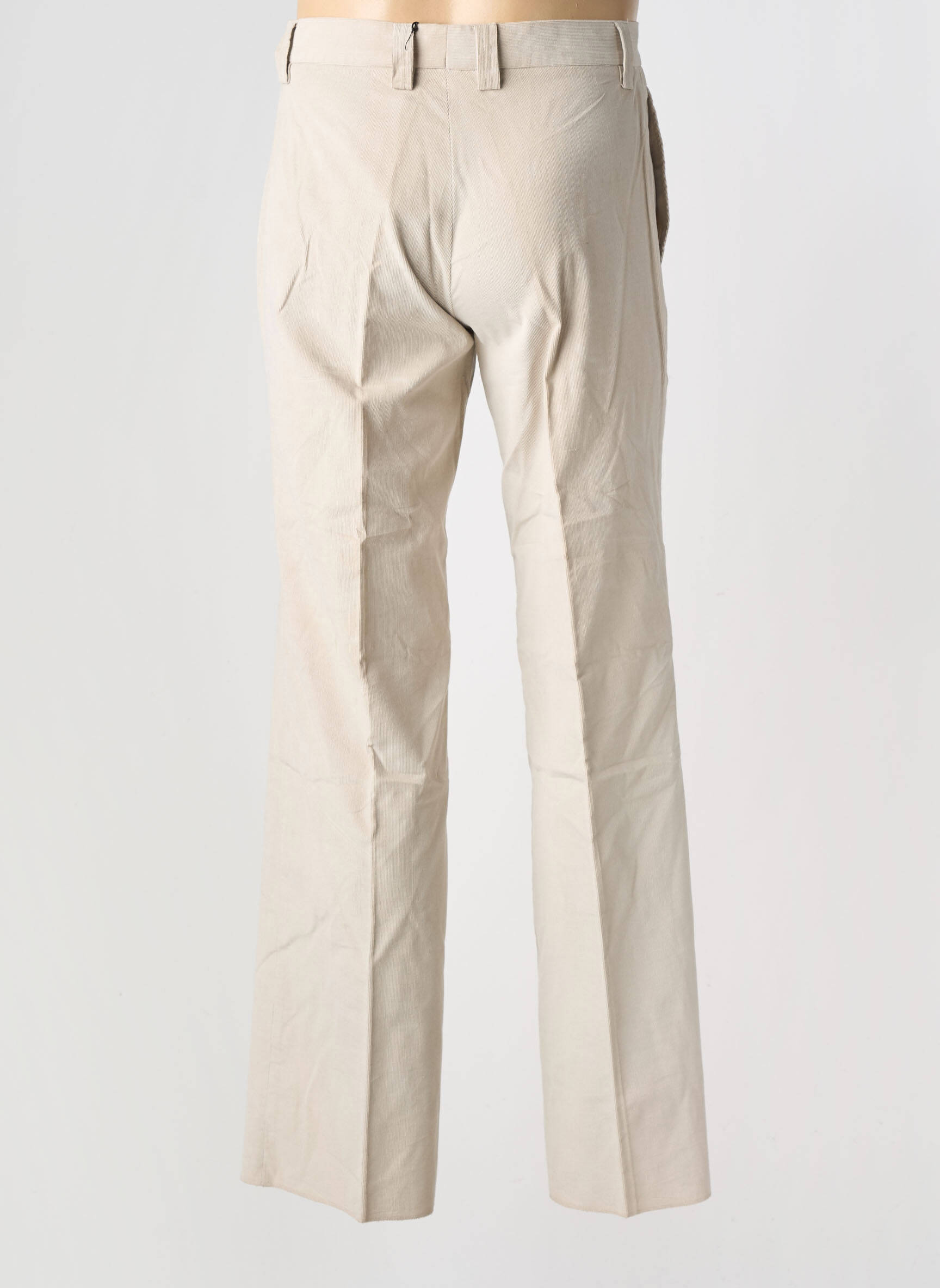 Pantalon droit tissage velours taille normale beige PIERRE TALAMON homme