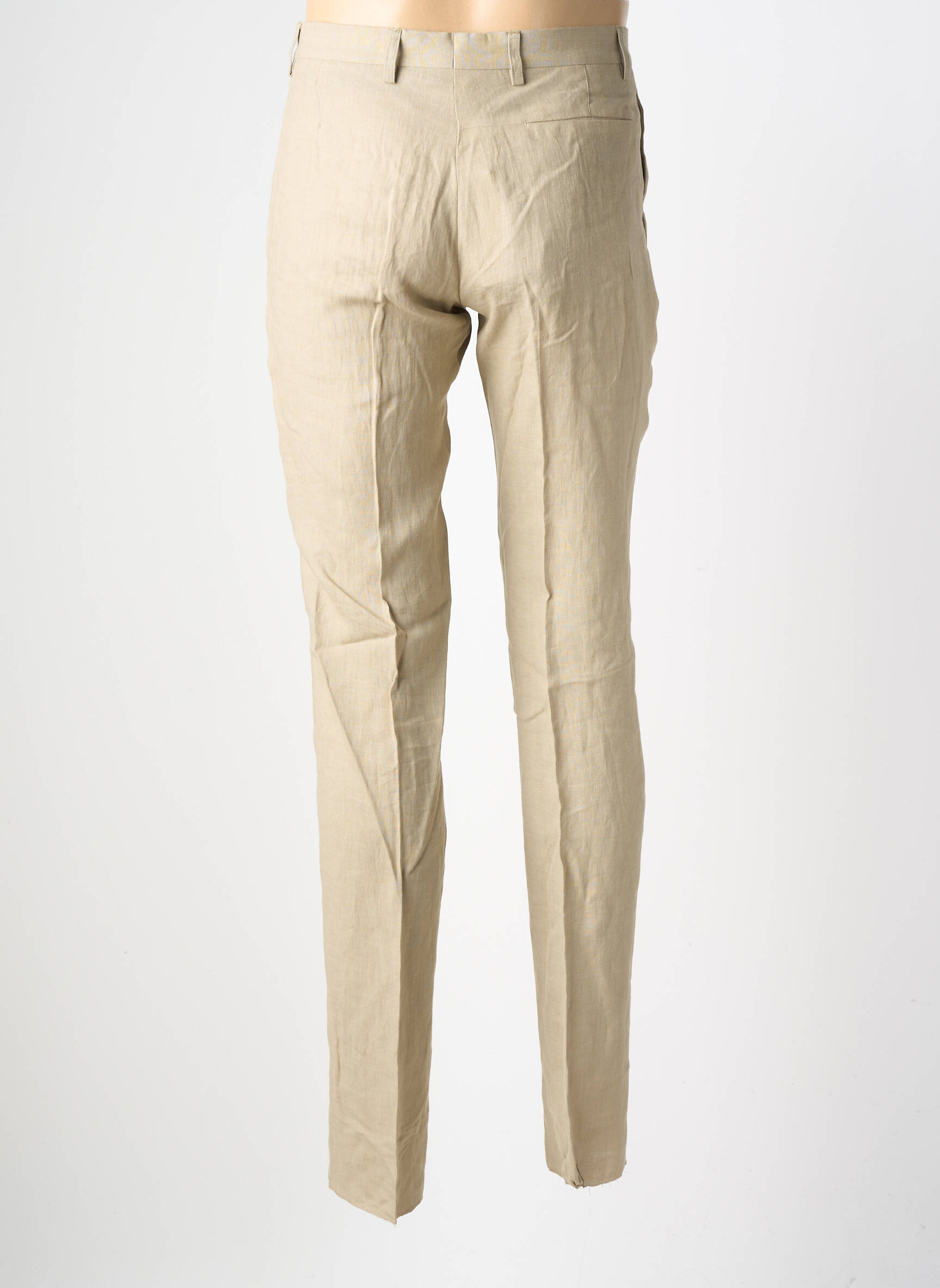 Pantalon chino tissage chiné taille normale beige PIERRE TALAMON homme