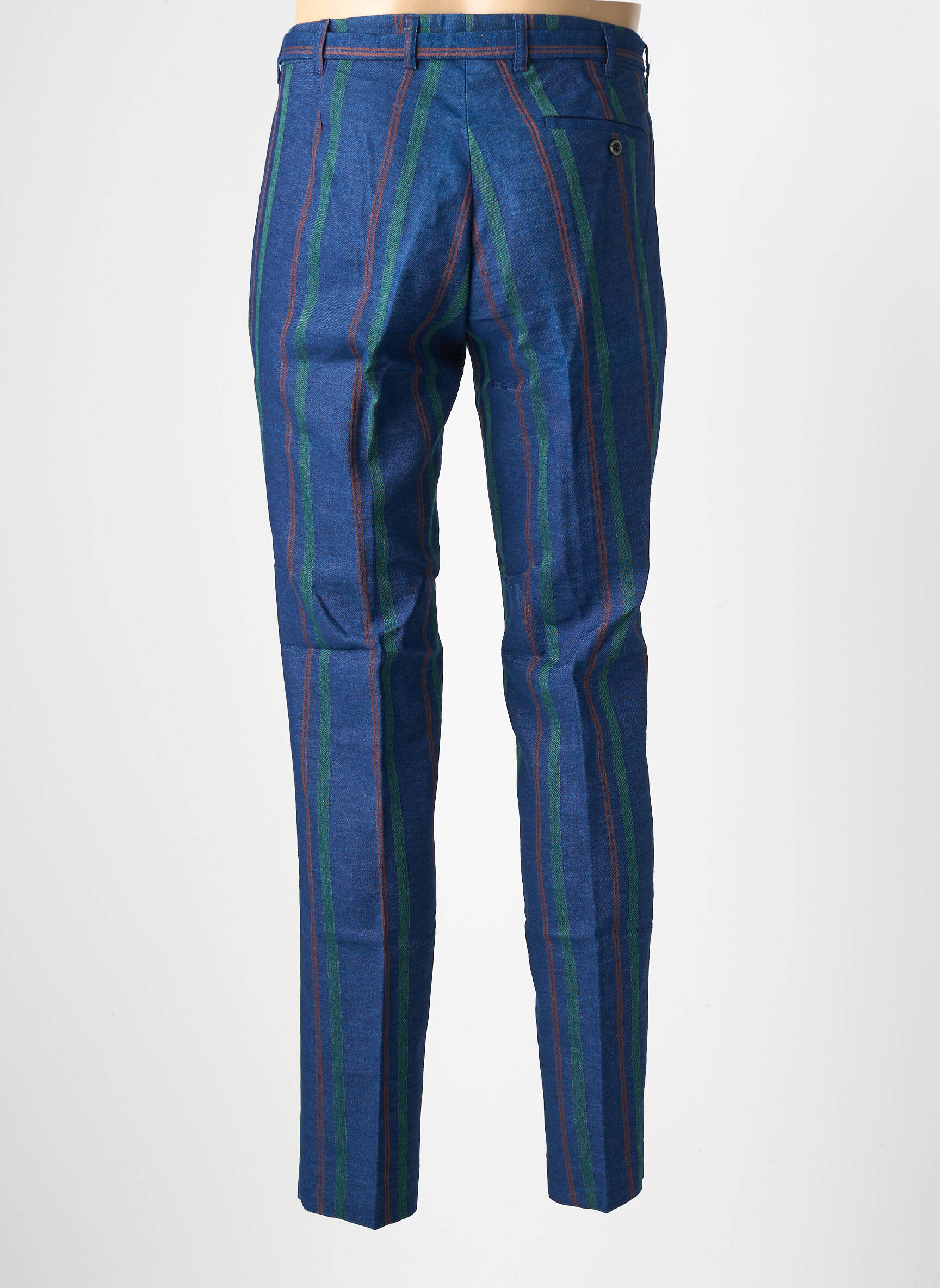 Pantalon slim tissage popeline taille normale bleu PIERRE TALAMON homme