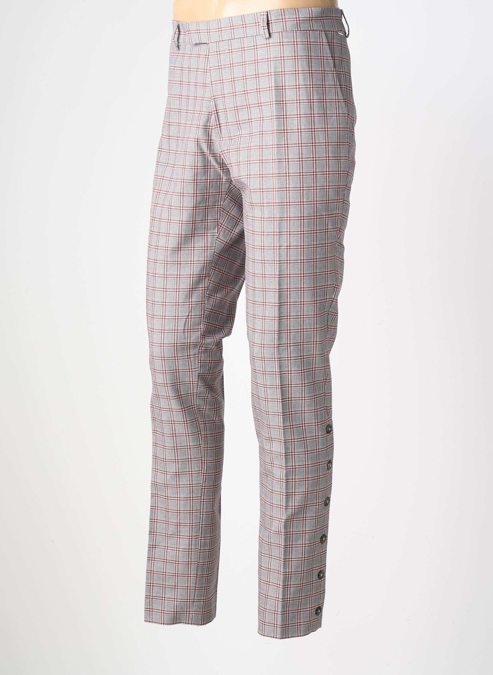 Pantalon chino poches taille normale rouge PIERRE TALAMON homme