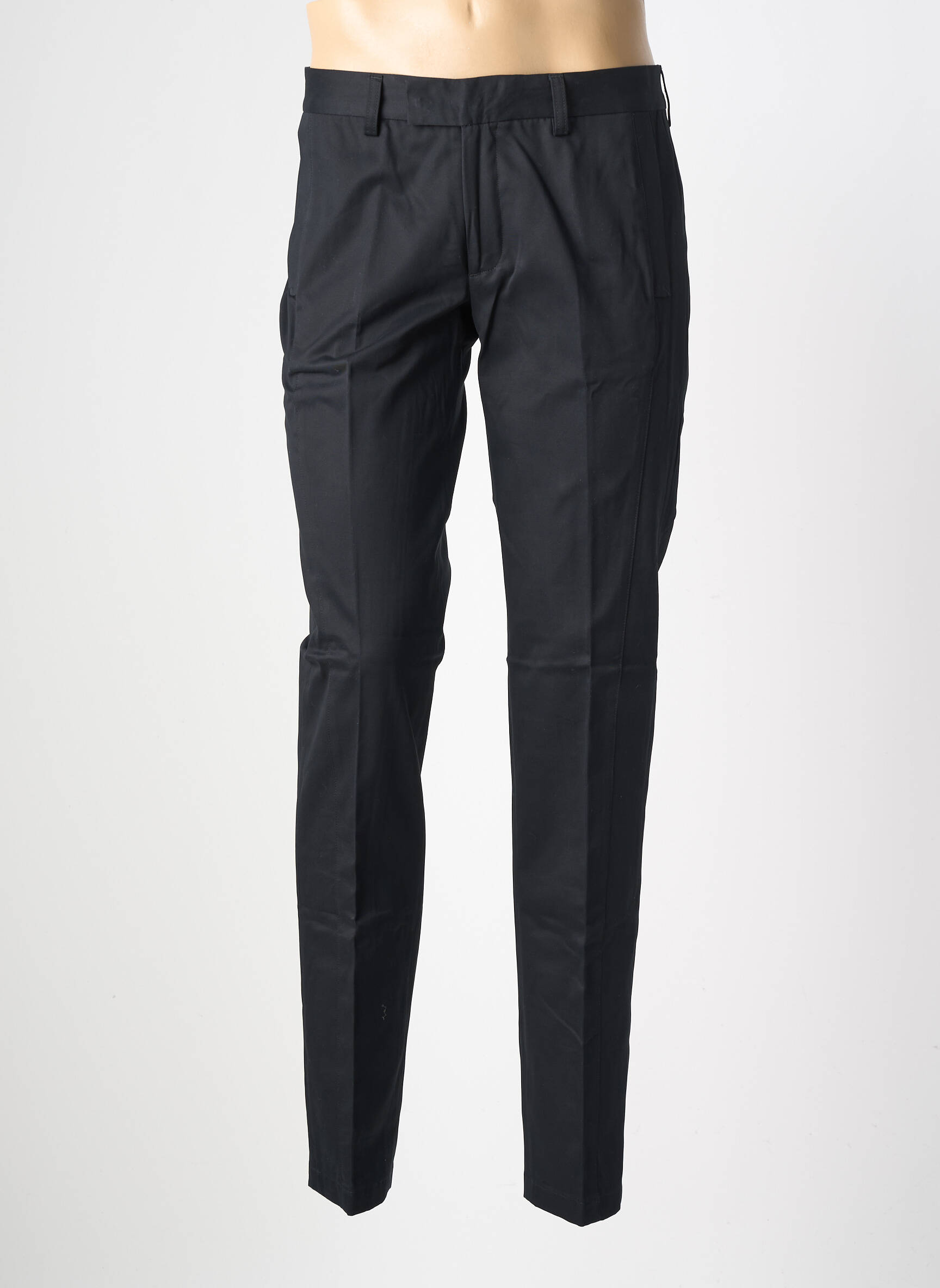 Pantalon slim tissage popeline taille normale noir PIERRE TALAMON homme