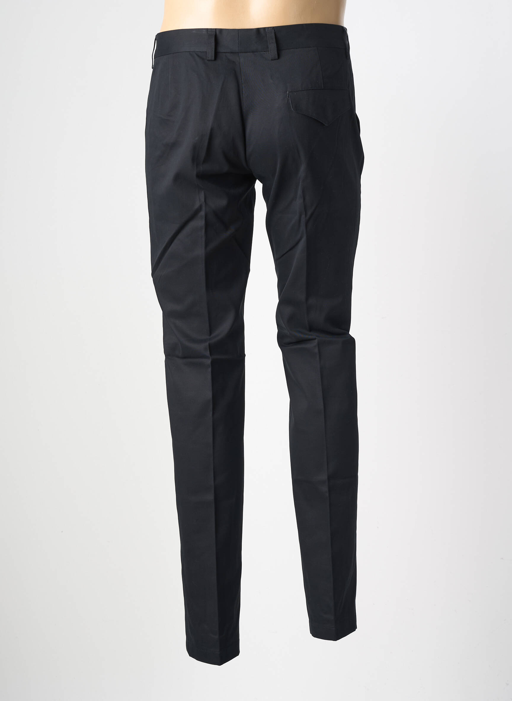Pantalon slim tissage popeline taille normale noir PIERRE TALAMON homme