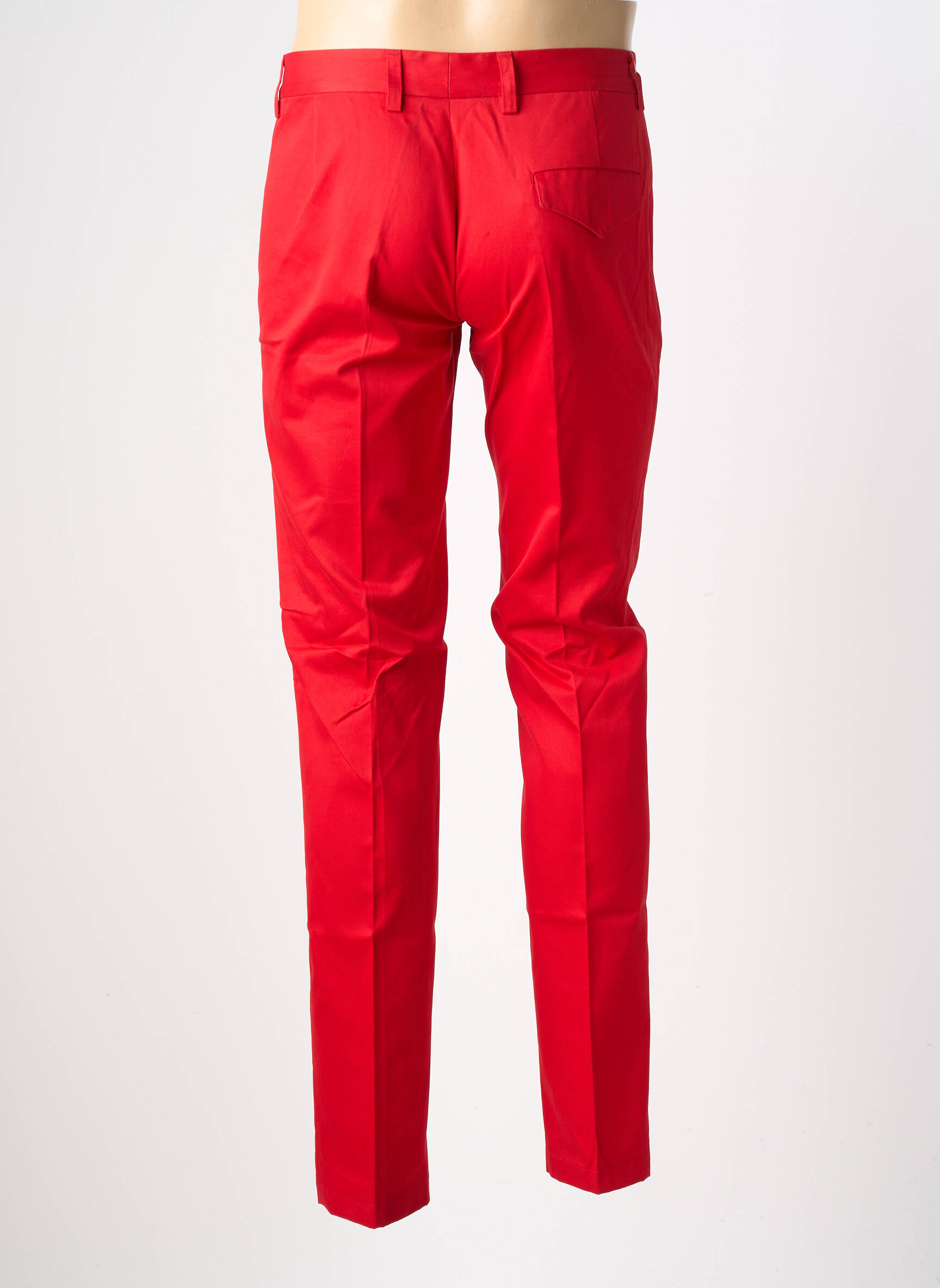 Pantalon slim tissage popeline taille normale rouge PIERRE TALAMON homme