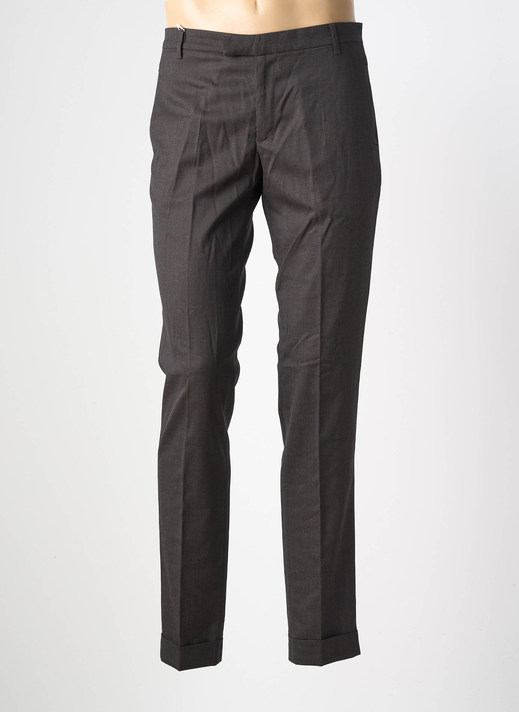 Pantalon slim taille à pinces taille normale noir PIERRE TALAMON homme