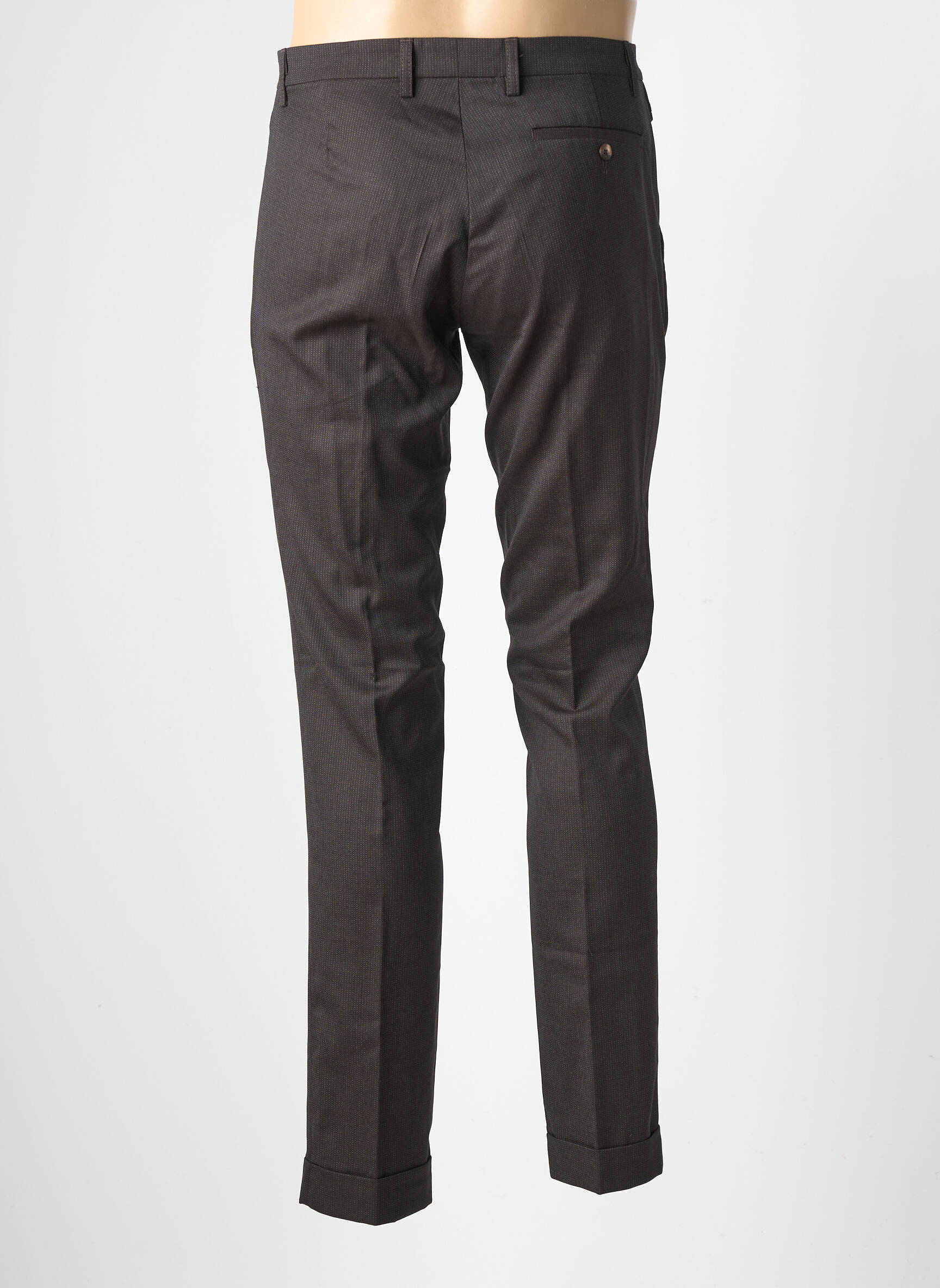 Pantalon slim taille à pinces taille normale noir PIERRE TALAMON homme