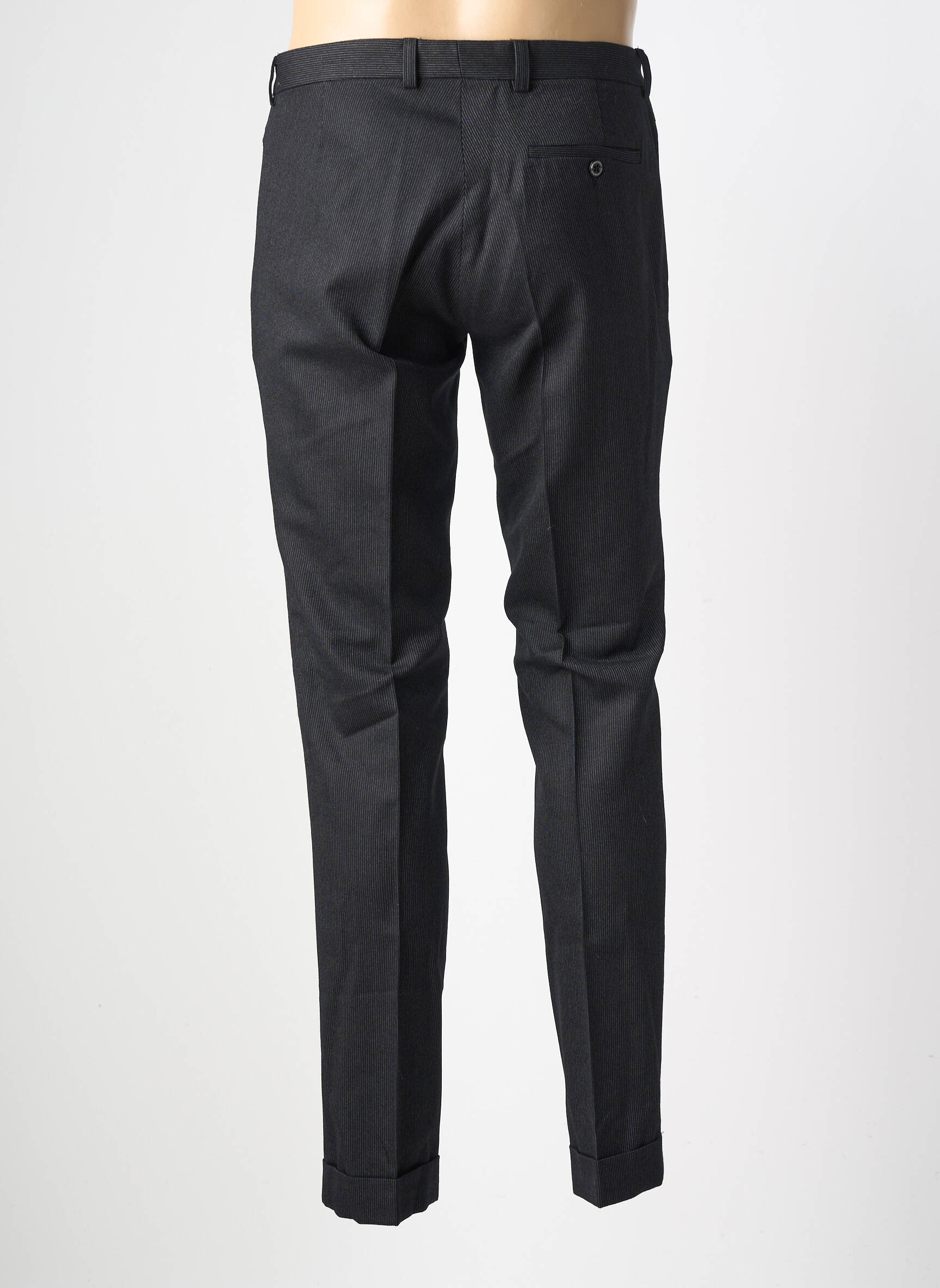 Pantalon slim tissage popeline taille normale noir PIERRE TALAMON homme