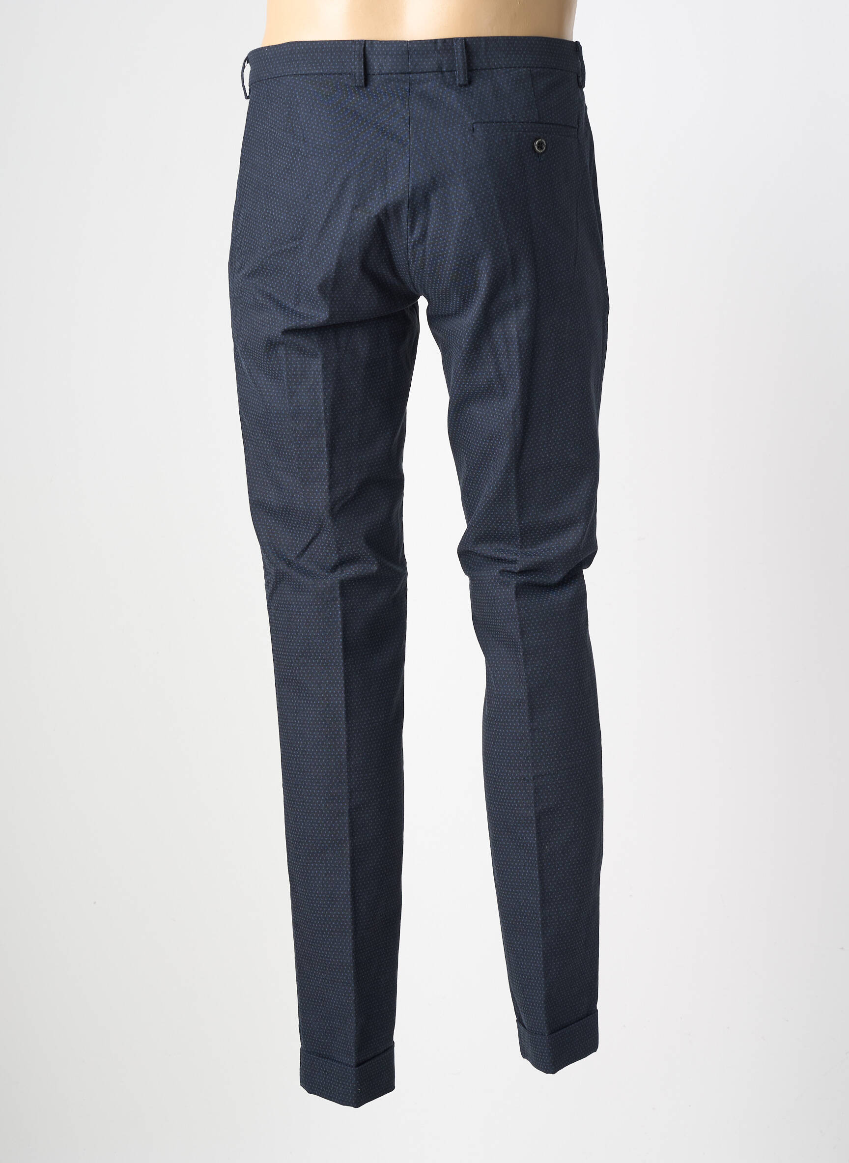 Pantalon chino poches taille normale bleu PIERRE TALAMON homme