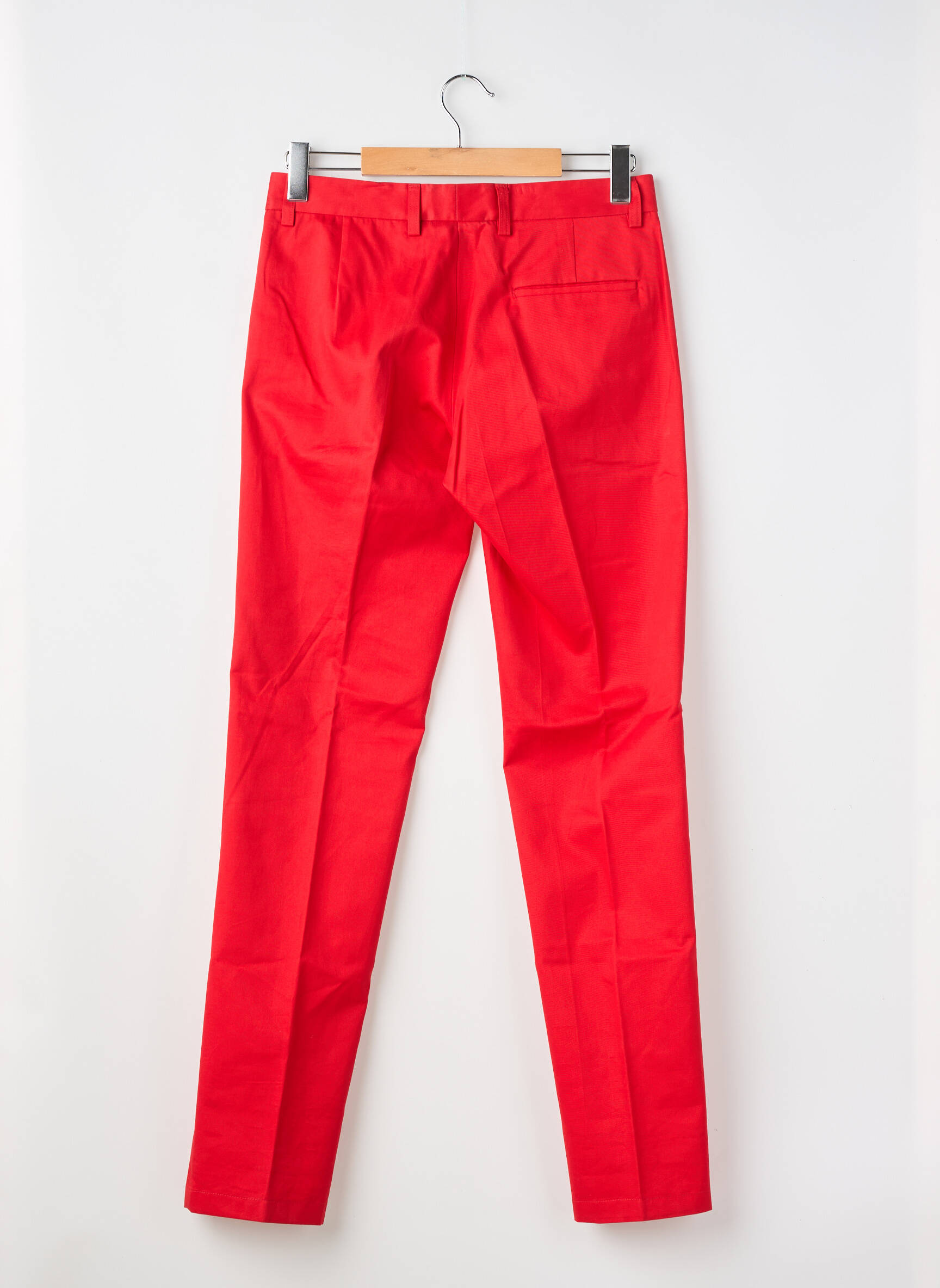 Pantalon chino tissage popeline taille normale rouge PIERRE TALAMON homme