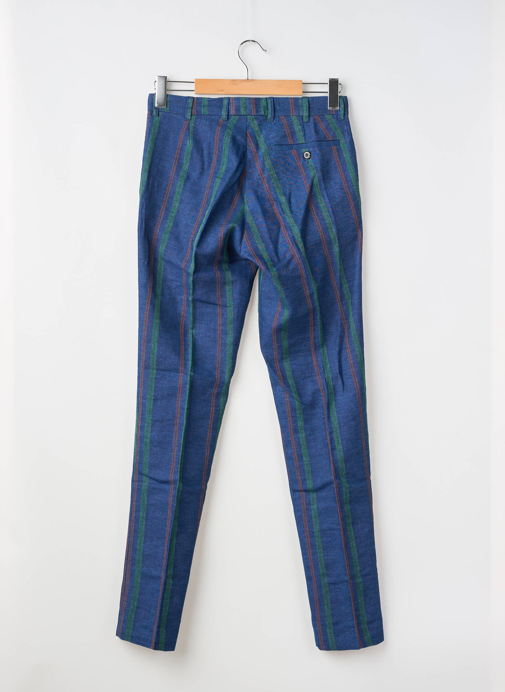 Pantalon chino poches taille normale bleu PIERRE TALAMON homme