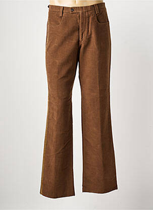 Pantalon droit taille normale taille normale marron PIERRE TALAMON homme