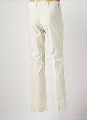 Pantalon droit tissage popeline taille normale beige PIERRE TALAMON homme